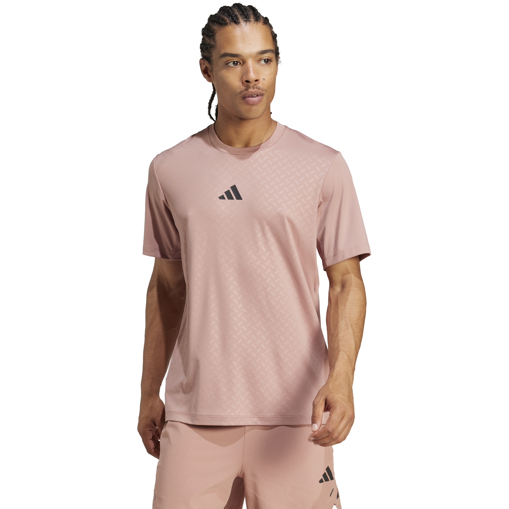 Picture of adidas Power 3-Stripes Training Tee Men - warm clay JI8217
