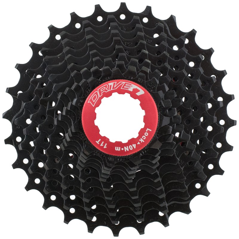 Picture of SunRace CSRX1 Cassette 11-speed - black / red