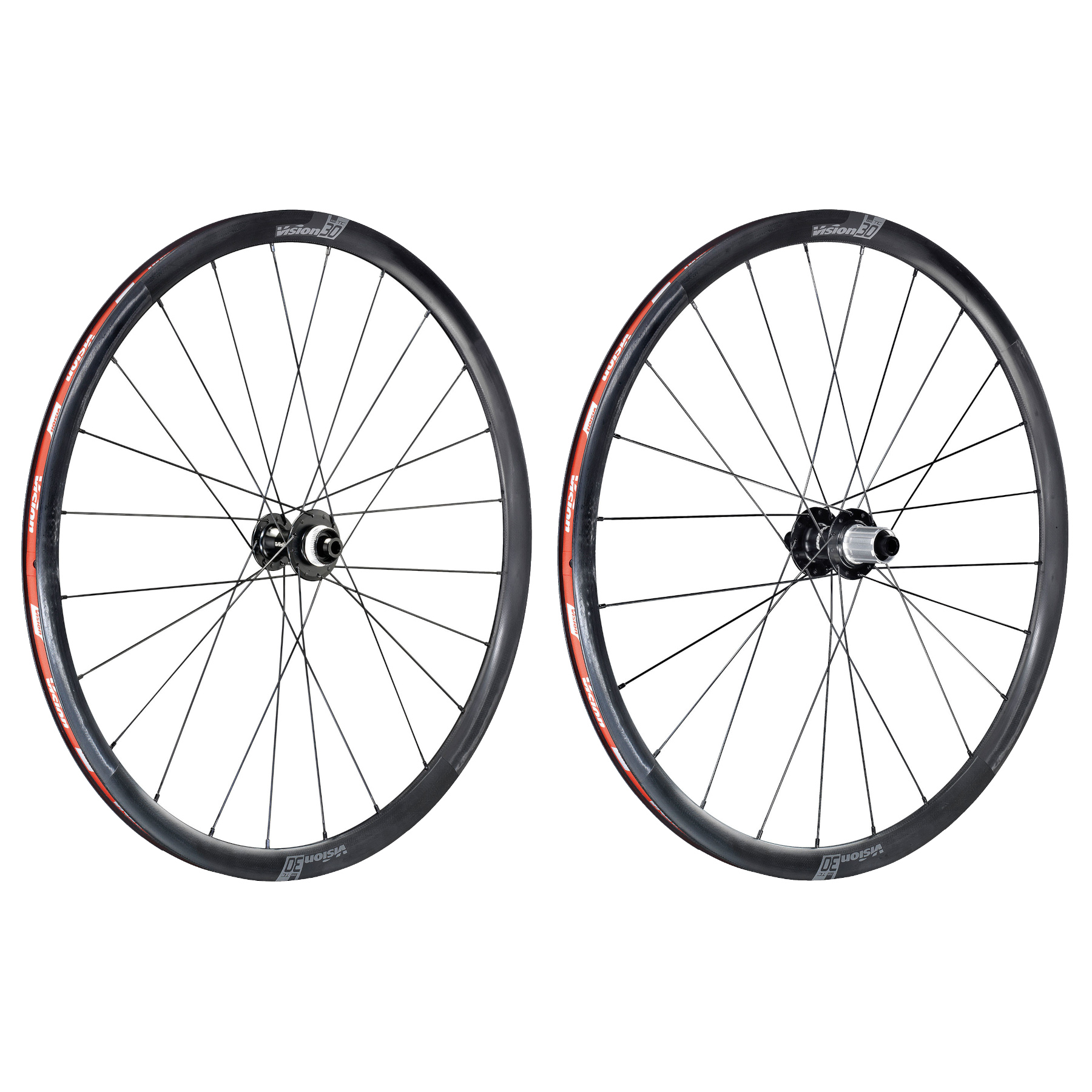 Picture of Vision TC 30 Disc Carbon Wheelset - TLR - Centerlock - 12x100mm | 12x142mm - Shimano HG