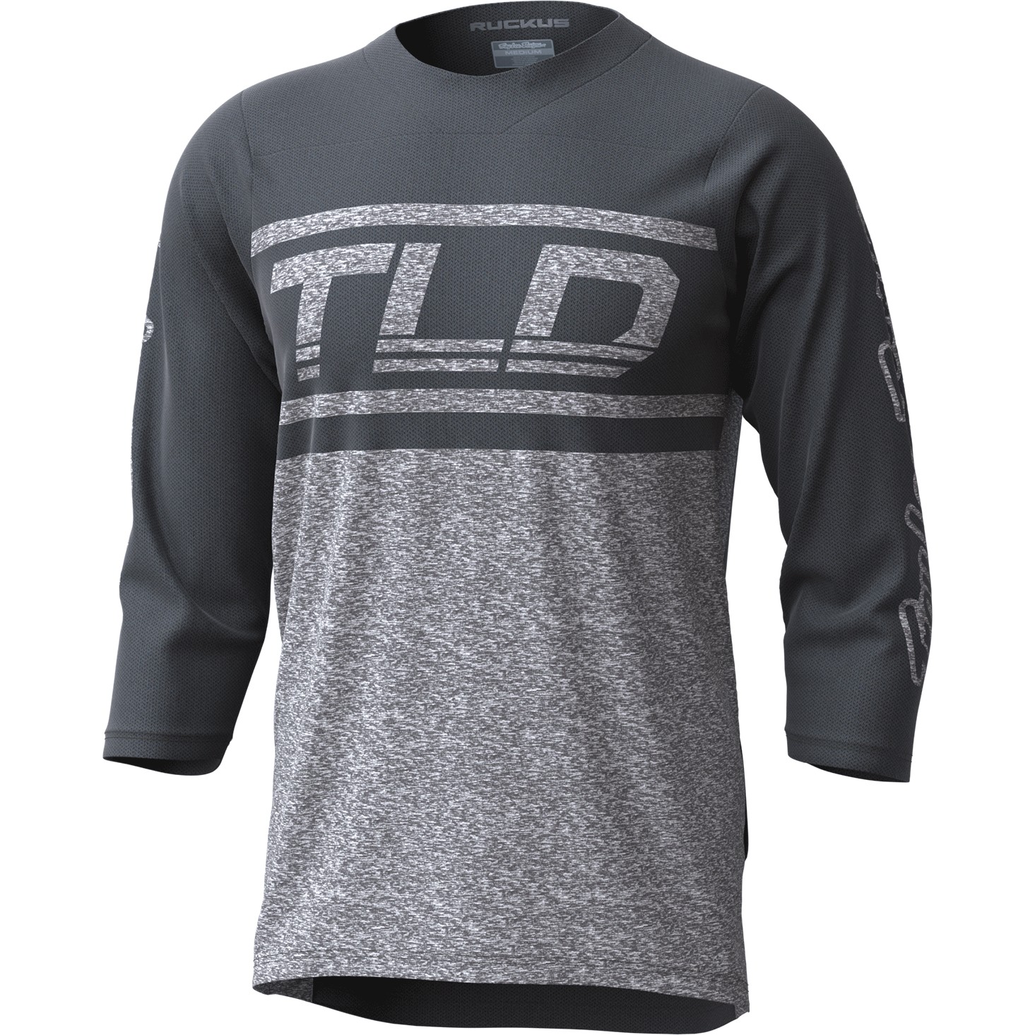 Foto van Troy Lee Designs Ruckus Shirt met 3/4-Mouwen - bars gray / gray heather