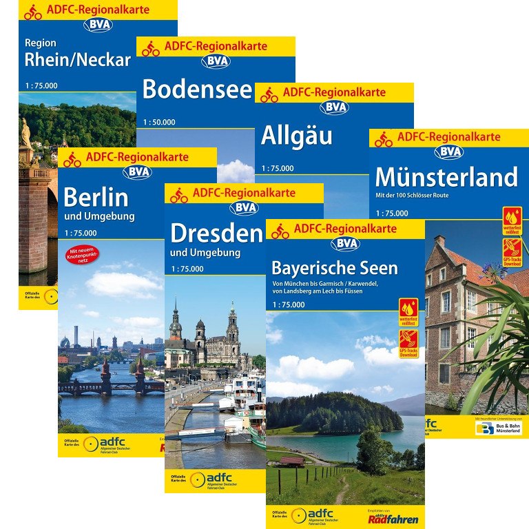 Produktbild von ADFC Regionalkarten - 89 Regionen zur Auswahl