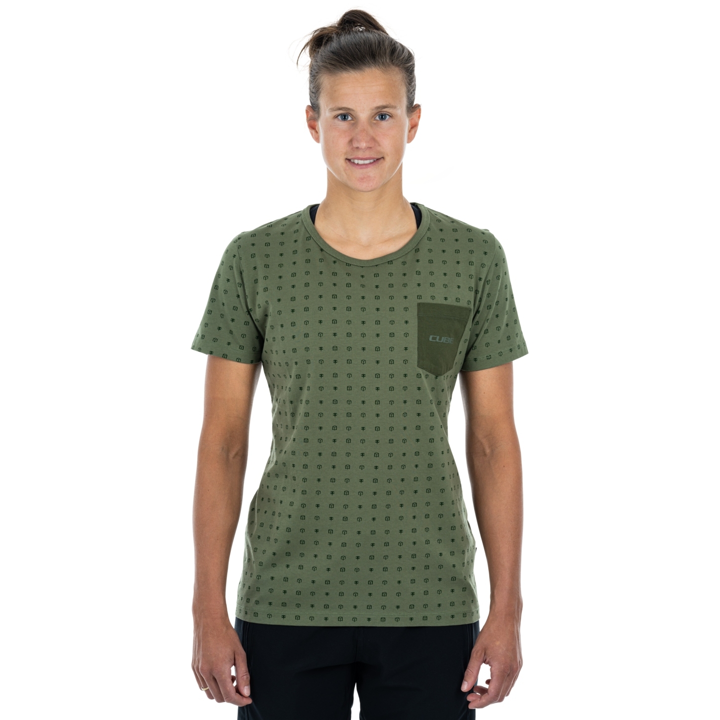Picture of CUBE Organic Pedal T-Shirt Women - olive