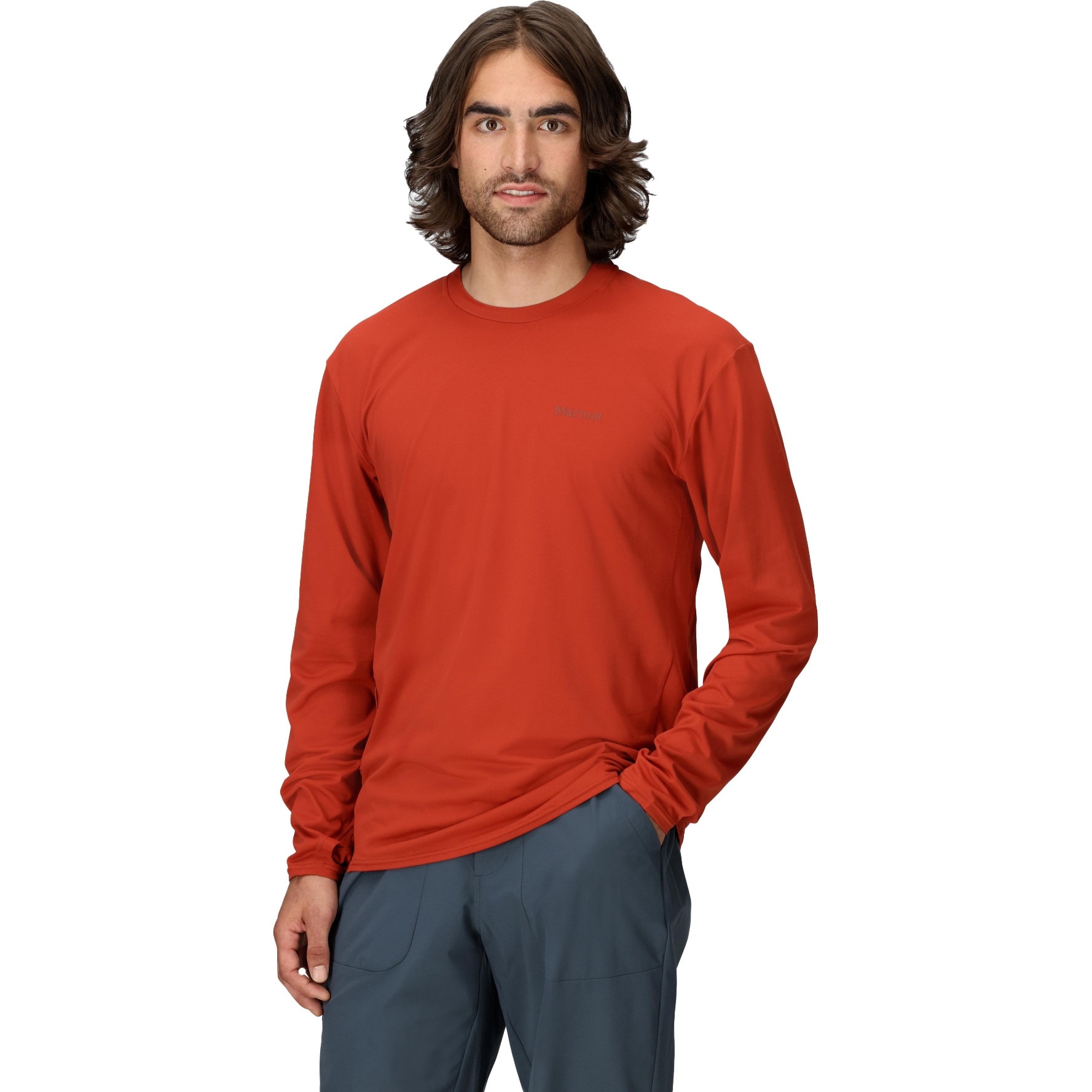 Picture of Marmot AirExchange SolarShield Crew Longsleeve Shirt Men - sumac