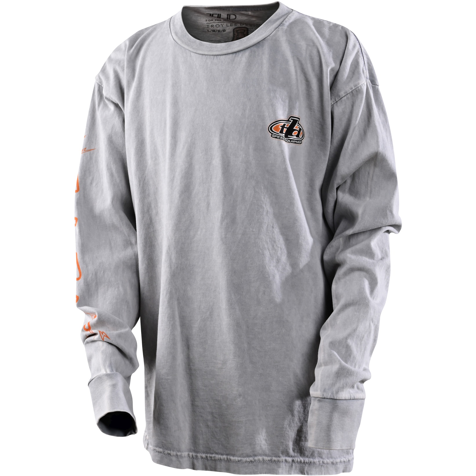 Picture of Troy Lee Designs Pistonbone Longsleeve Tee Youth - Gray Mineral Wash