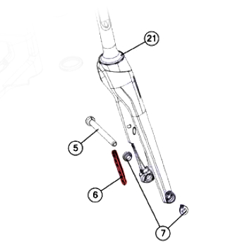 Picture of BMC Disc Brake Adapter FW / Fork - 140/160mm - Flat Mount - 300710
