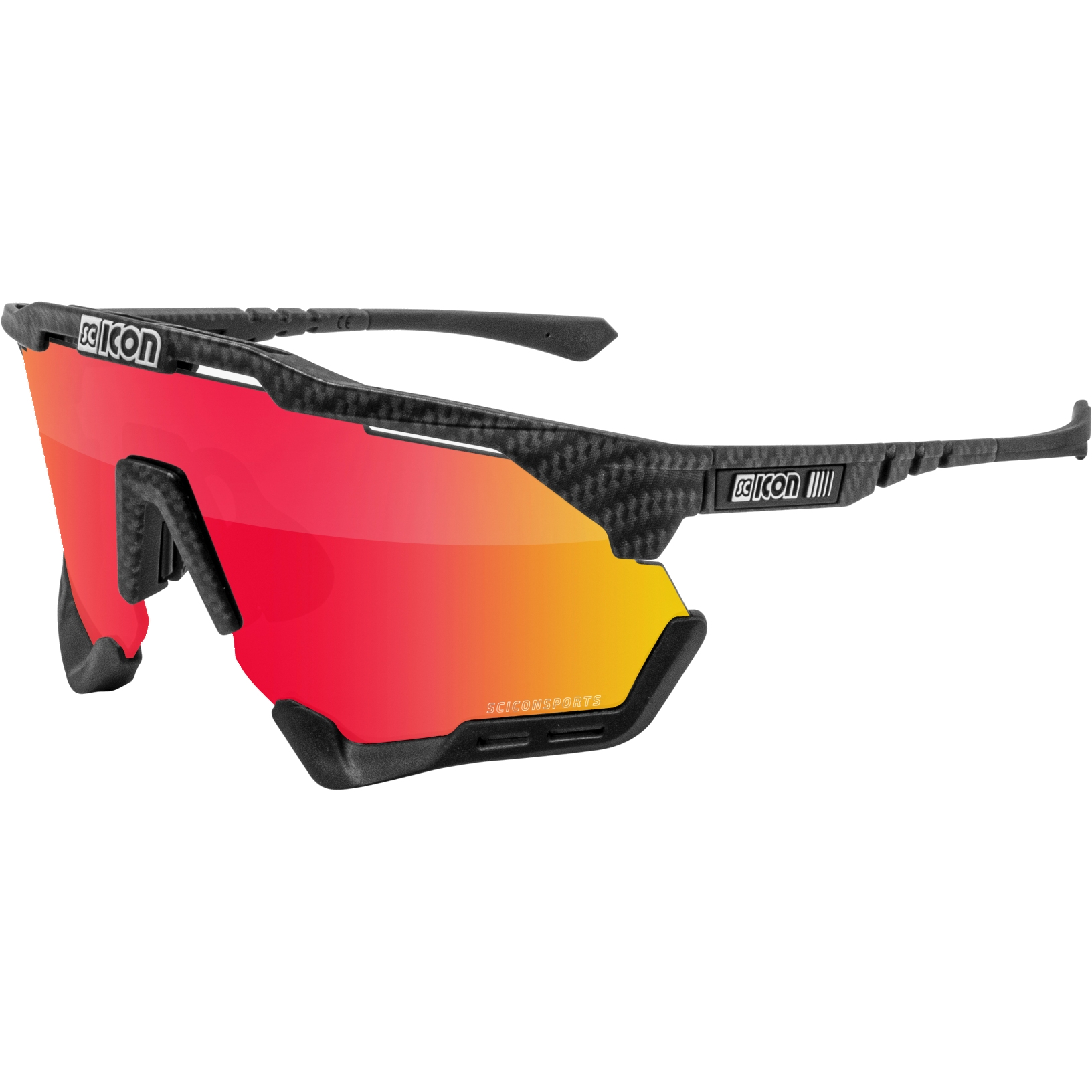 Produktbild von Scicon Aeroshade XL Brille - Carbon Matt / Multimirror Red + Clear