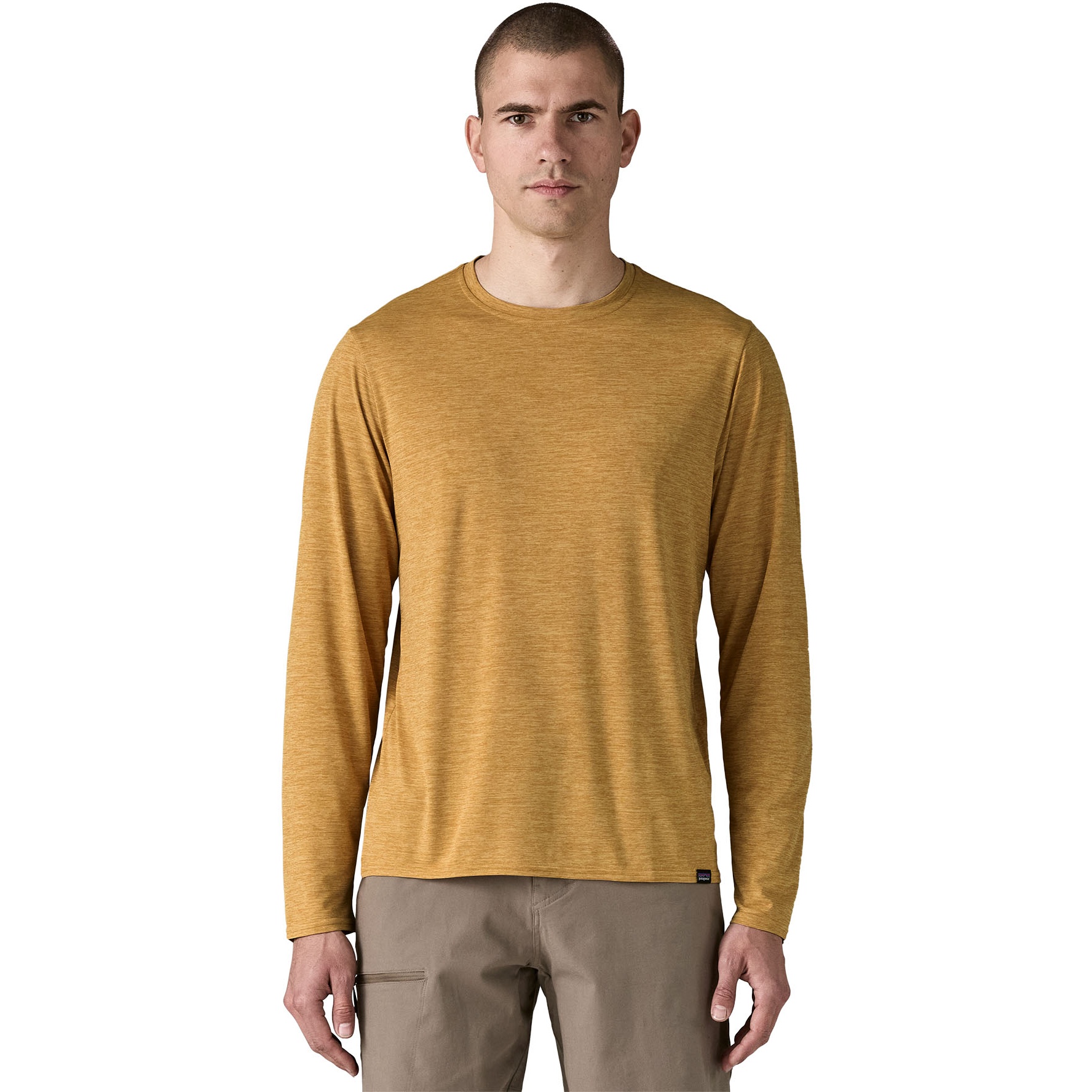 Bild von Patagonia Cap Cool Daily Langarmshirt Herren - Beeswax Tan - Pufferfish Gold X-Dye
