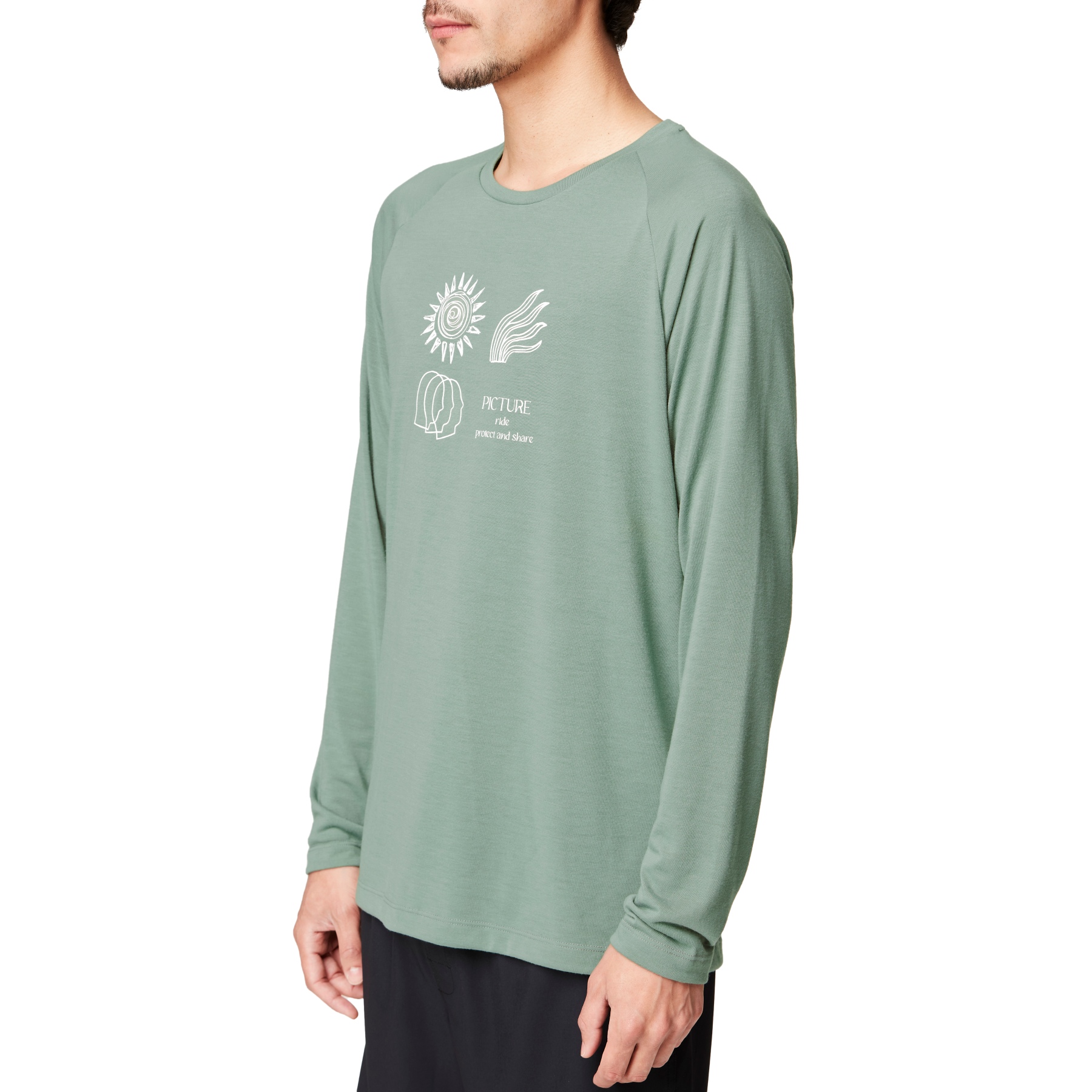 Picture of Picture Maribo Long Sleeve Surf Tee Men - Lily Pad
