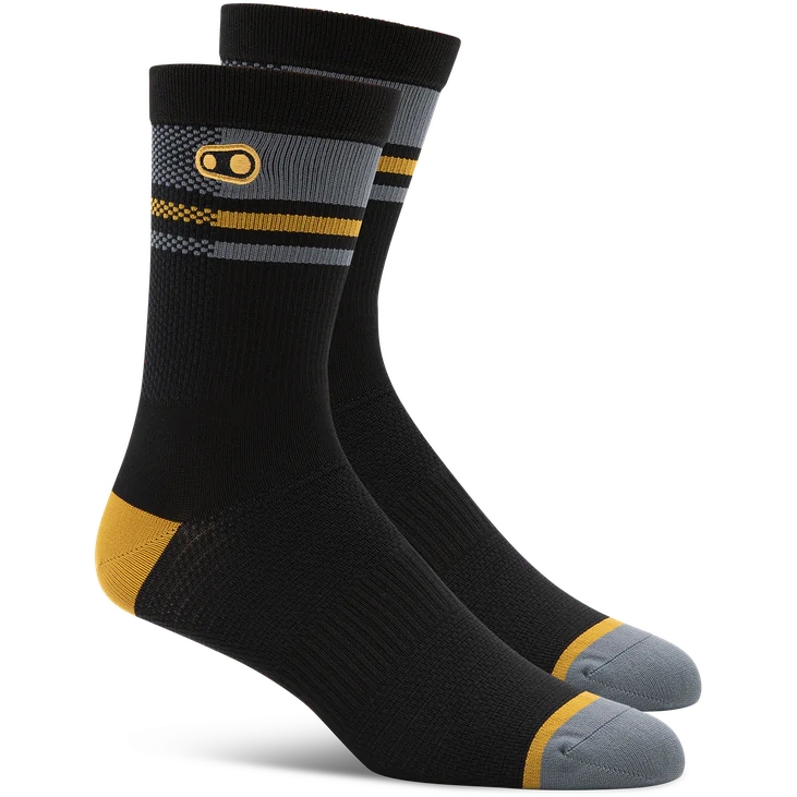 Image of Crankbrothers Icon MTB Socks - black/gold/grey