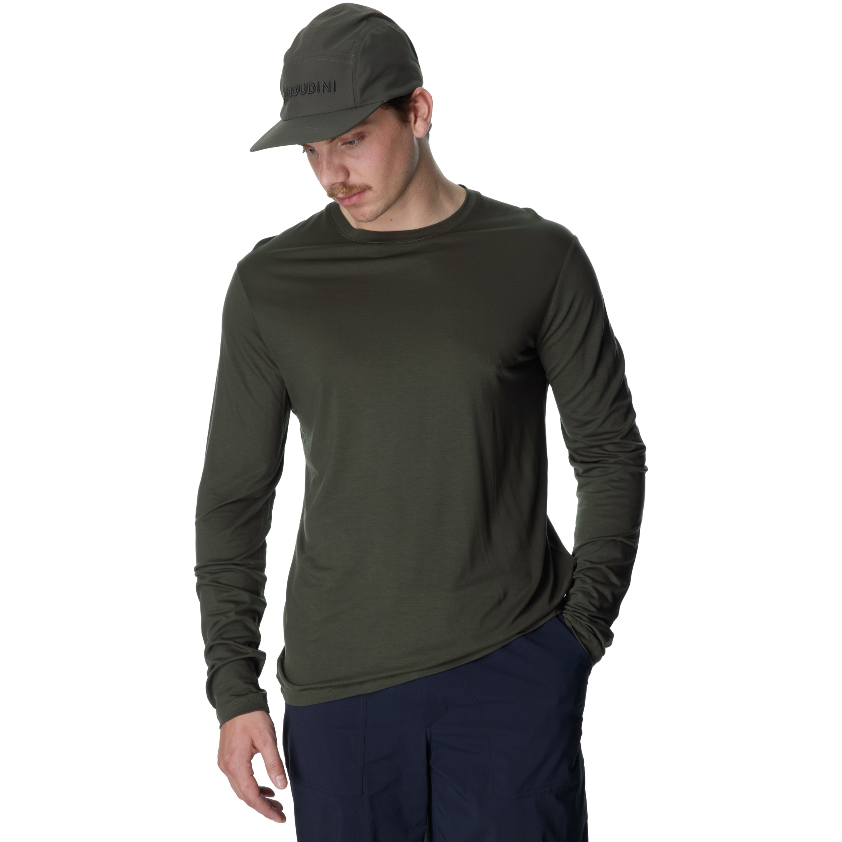 Houdini Tree Long Sleeve Tee T-Shirt Men - Green Illusion | BIKE24
