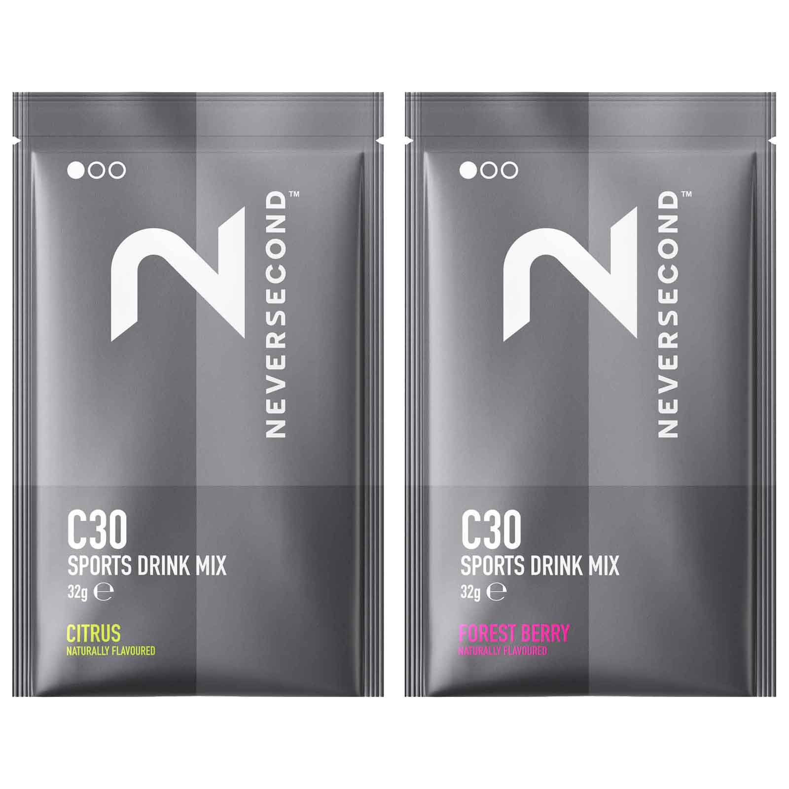 Productfoto van Neversecond C30 Sports Drink Variety Pack - Carbohydrate Beverage Powder - 6x32g