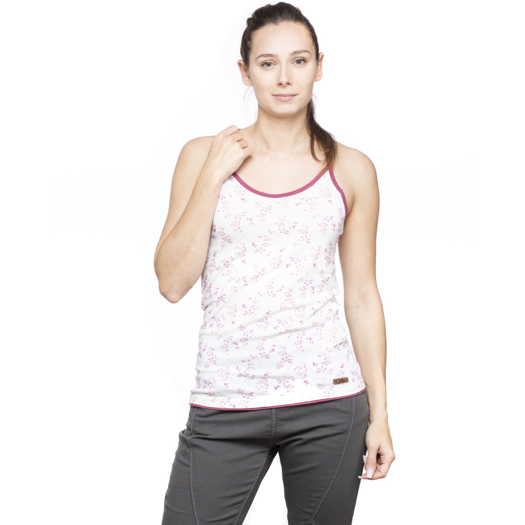 Picture of Chillaz Massouri Watercolor Floral Tank Top Women - white/dry rose