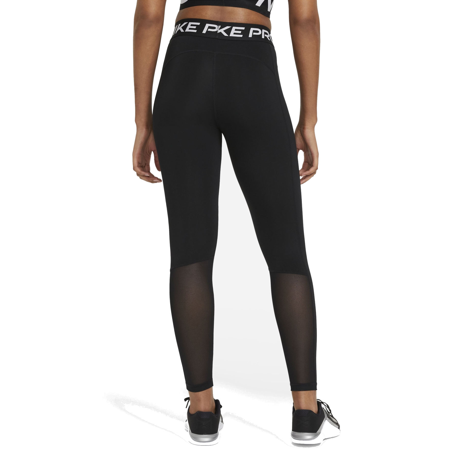 Nike Pro Mid-Rise Tights Women - black/white CZ9779-010