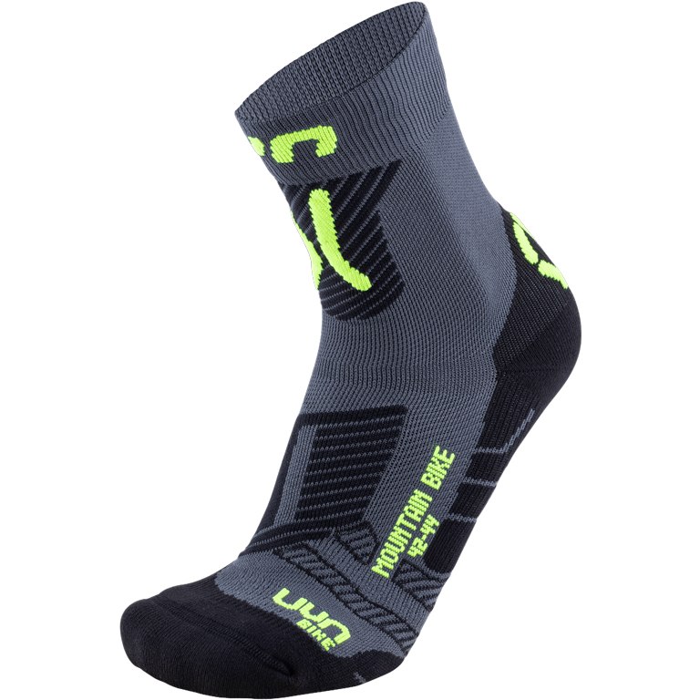 Picture of UYN Cycling MTB Light Socks - Anthracite/Yellow Fluo