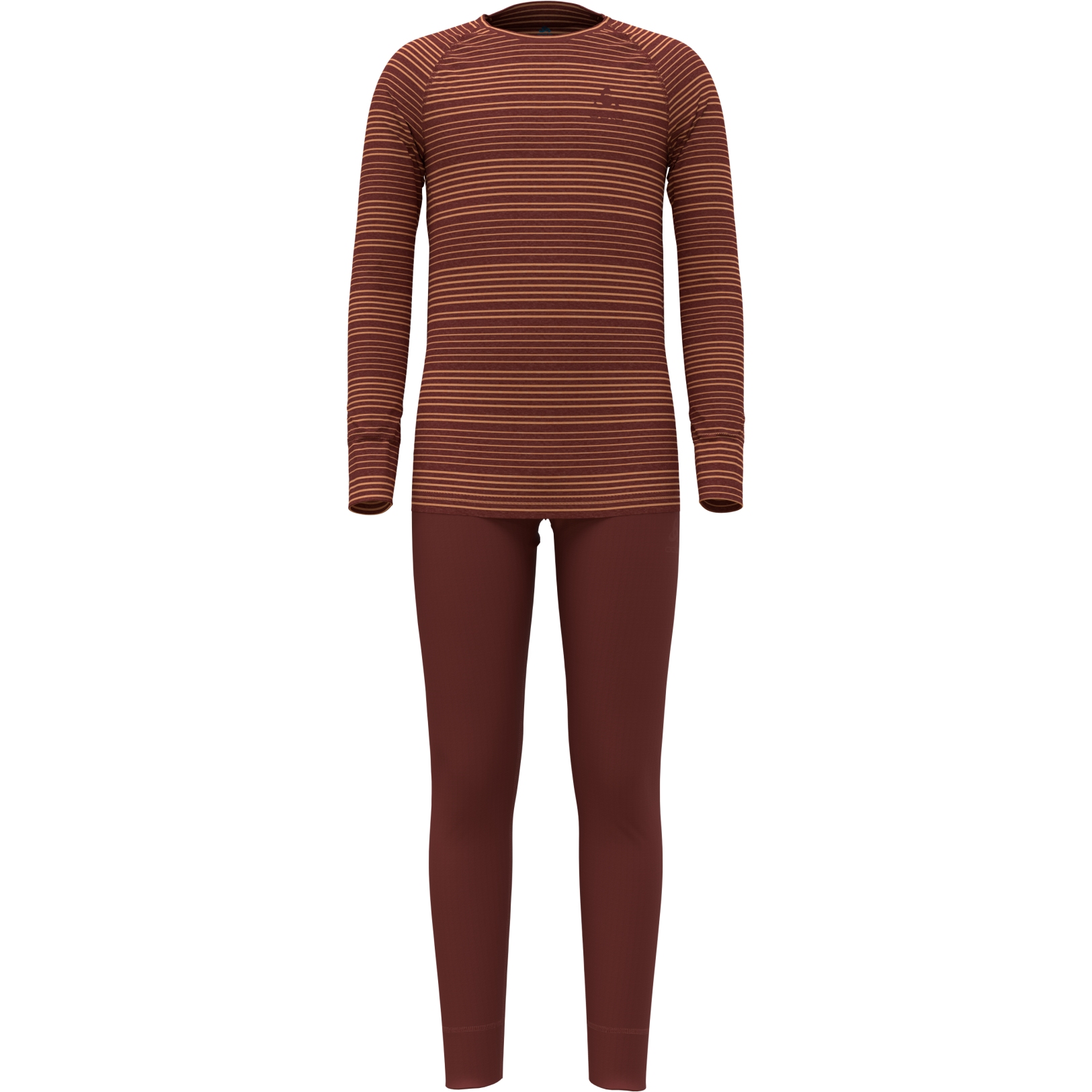 Picture of Odlo Active Warm Base Layer Set Kids - spiced apple - live wire