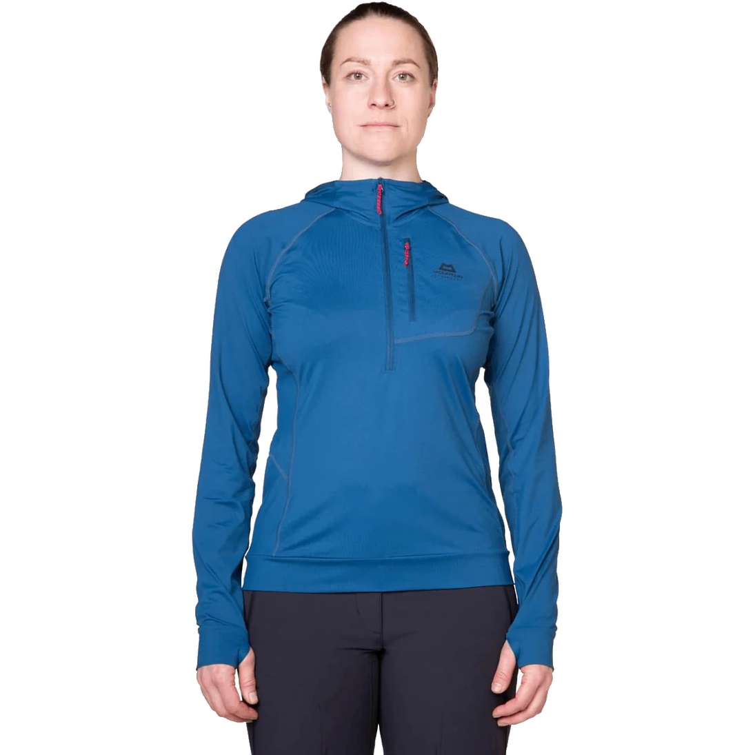 Sweat à Capuche Femme Mountain Equipment Taille UK 8 (XS) - Bleu Léger, Fermeture éclair Intégrale, Occasion En Parfait état