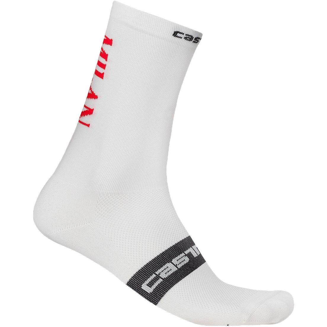 Bild von Castelli AC Milan Rosso Corsa Pro 18 Socken - weiß 001