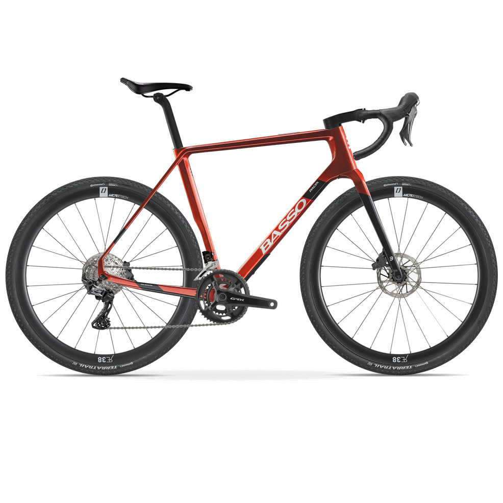 Productfoto van Basso PALTA - GRX 800 2x11 - Carbon Gravel Bike  - 2023 - Candy Red