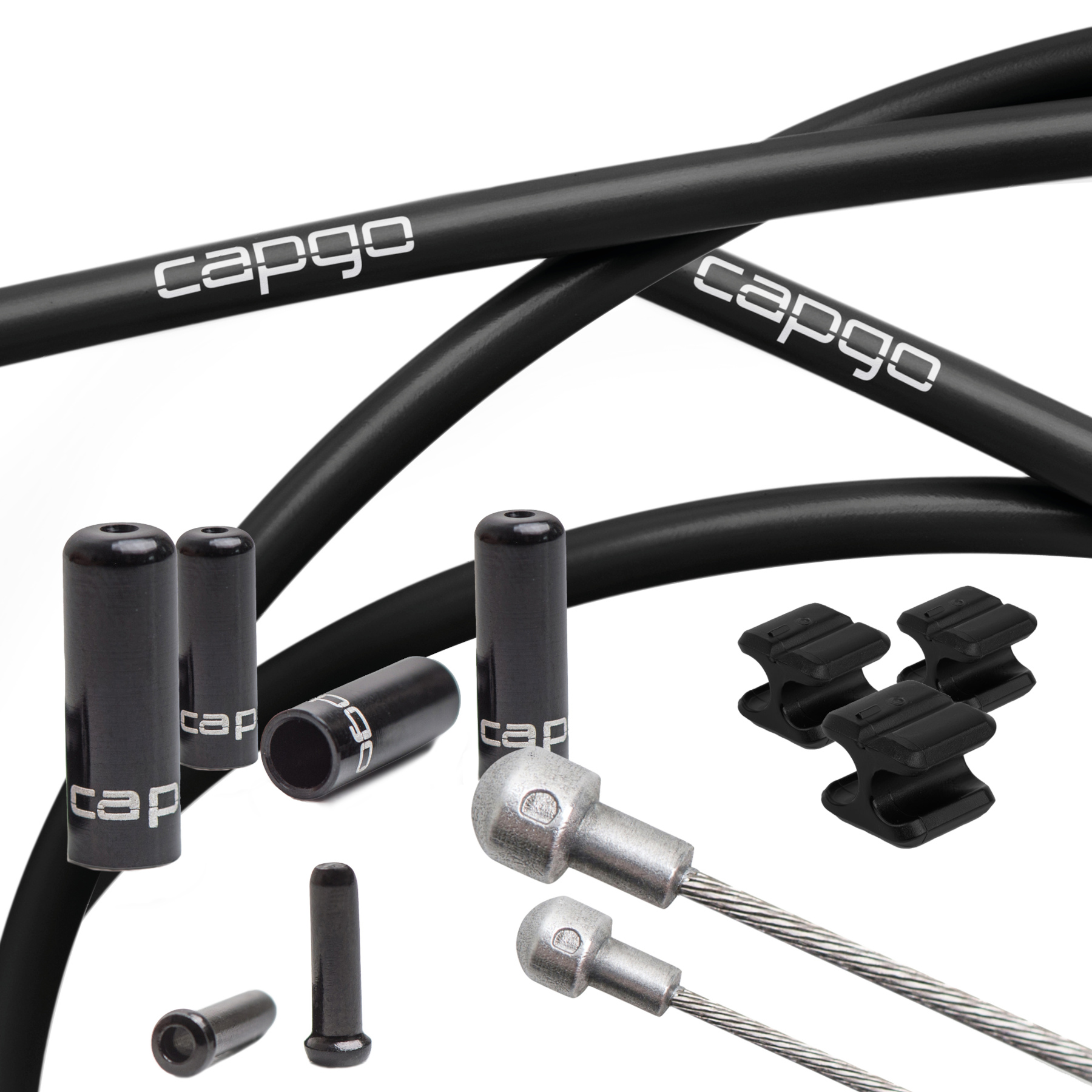 Foto de capgo Kit de Cable de Freno - Orange Line | Kevlar/PTFE - Road (Shimano/SRAM) | negro