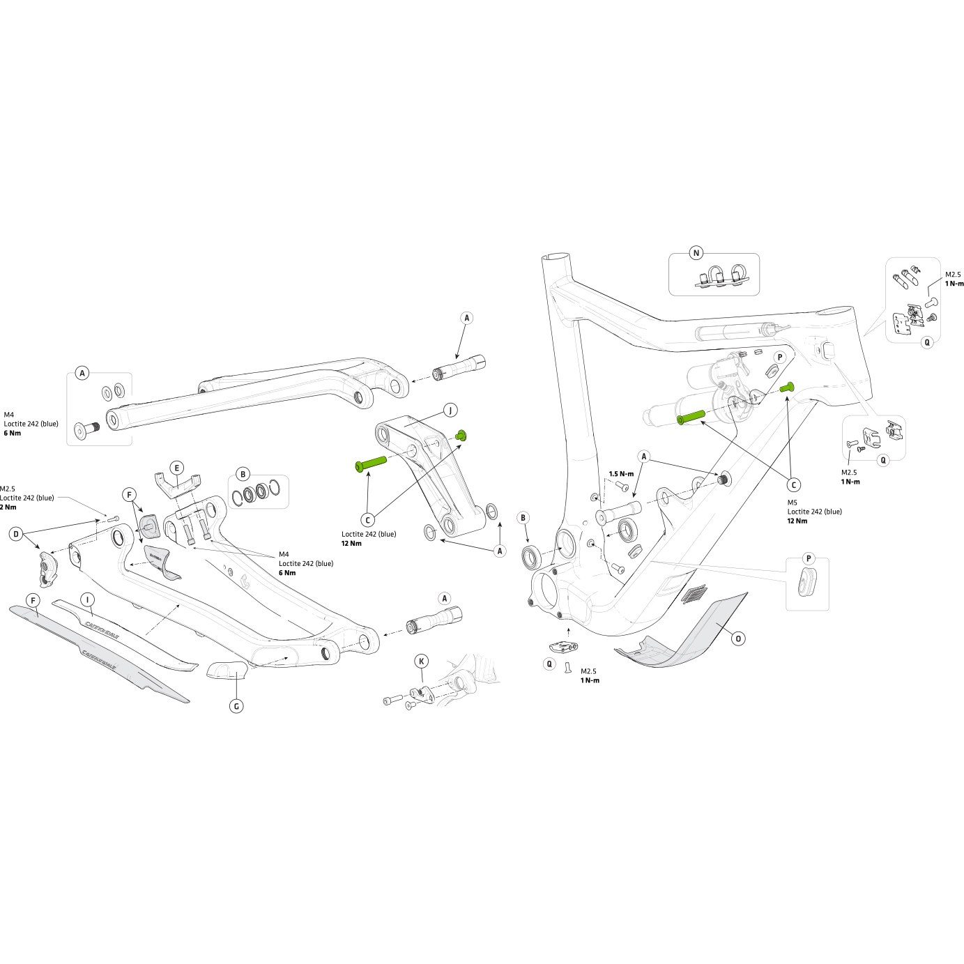 Image of Cannondale K36018 Shock Bolts for Jekyll Alloy MY18