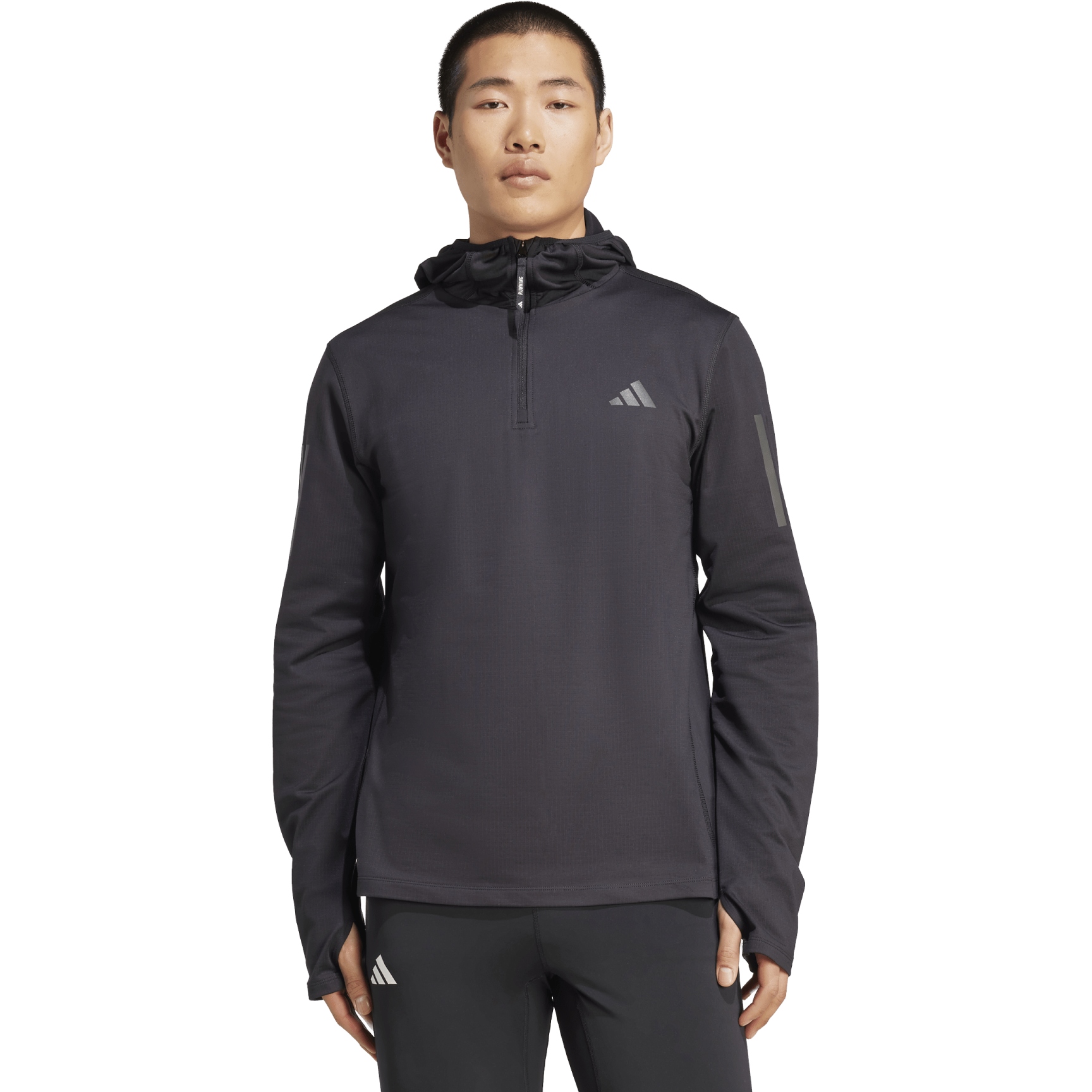 adidas Own The Run Winterized Zip Hoodie Men - black JN6378 | BIKE24