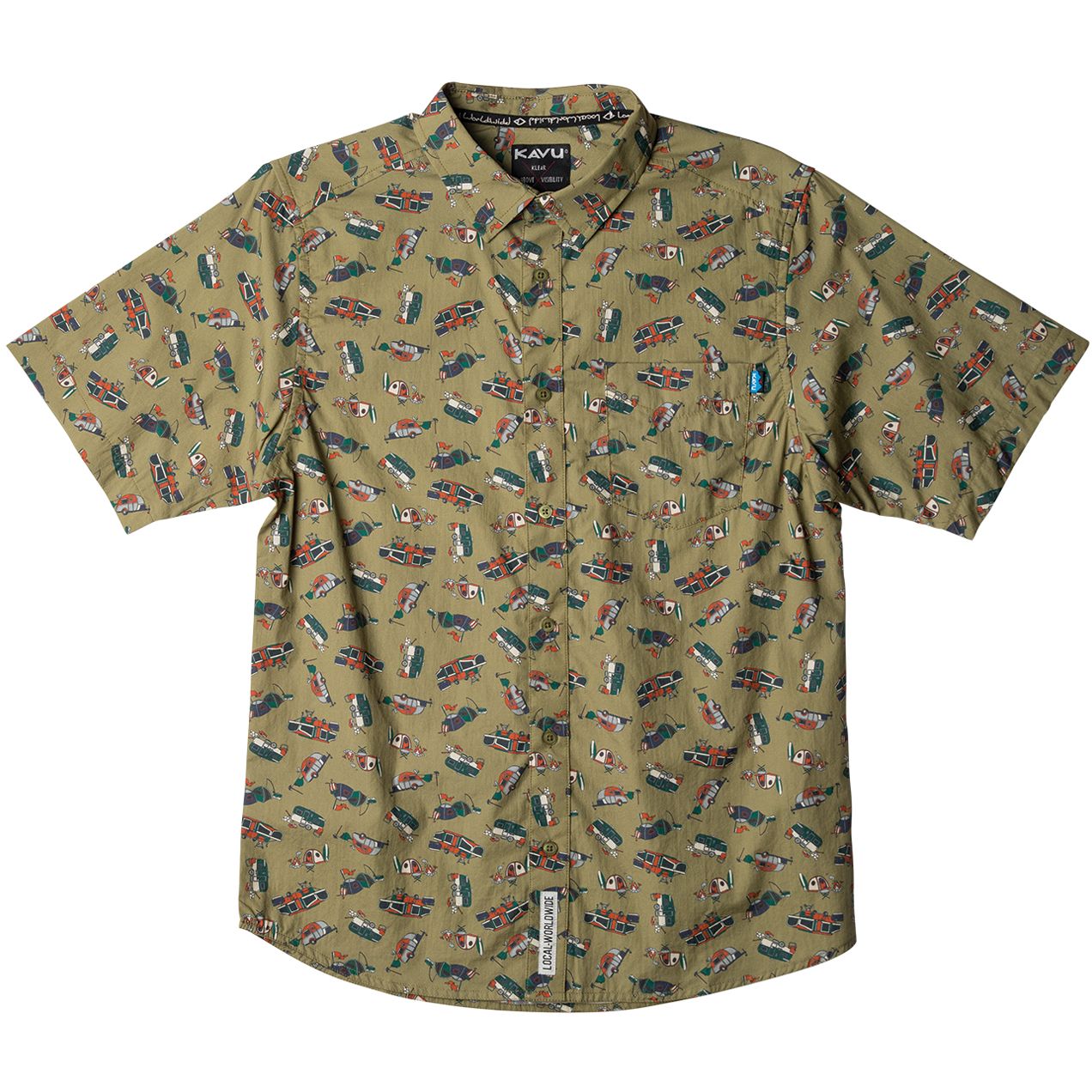 Weird Fish T-Shirt Tidal Uomo Maniche Corte | Cotone Biologico, Tasca Sul Petto, Vestibilità Comoda, Girocollo