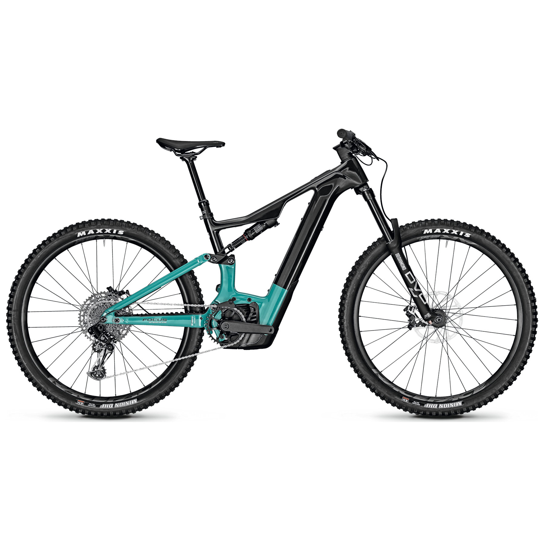 FOCUS JAM 8.7 29 Carbon MTB E Bike 2023 Carbon Raw Bluegreen