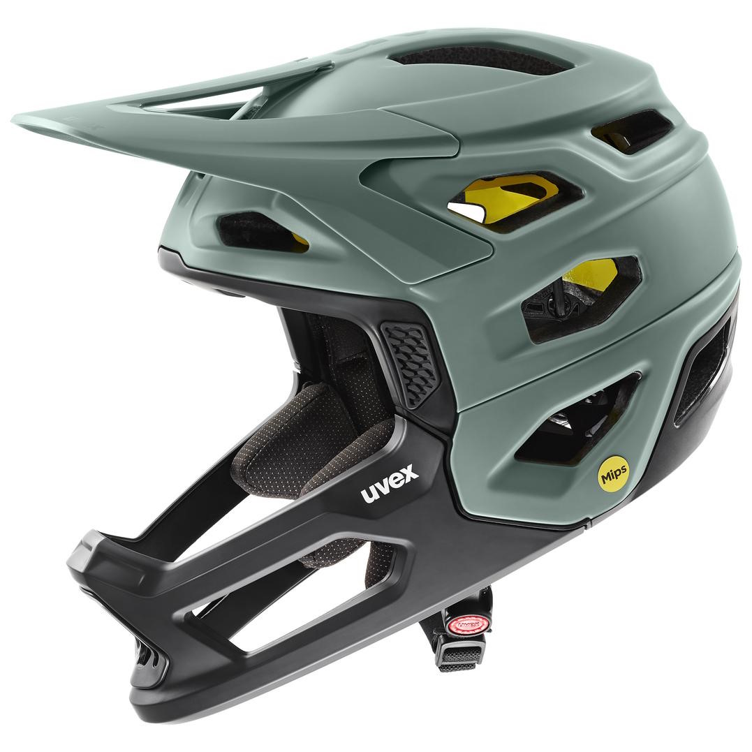 Produktbild von Uvex revolt MIPS Helm - moosgrün-schwarz matt