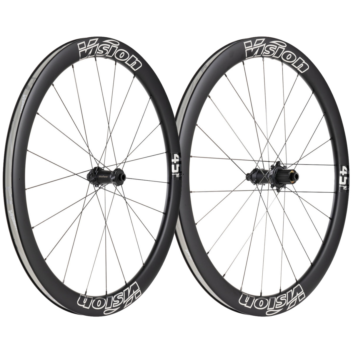 Bild von Vision Metron 45 SL Silver Edition Laufradsatz - 28" | Carbon | Clincher | Centerlock - 12/15x100mm | 12x142mm - Shimano HG-EV