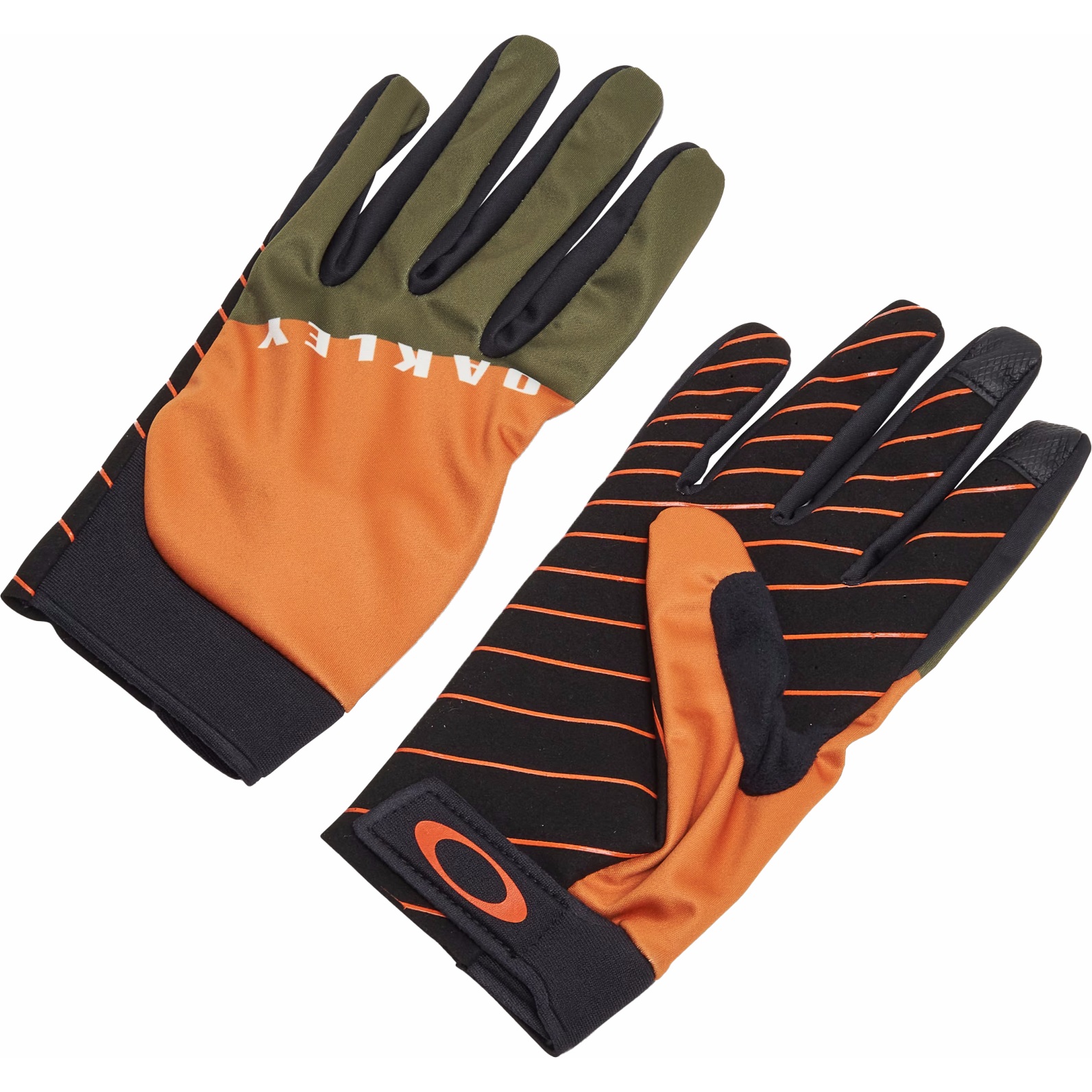 Picture of Oakley Icon Classic Road Gloves - New Dark Brush/Orange