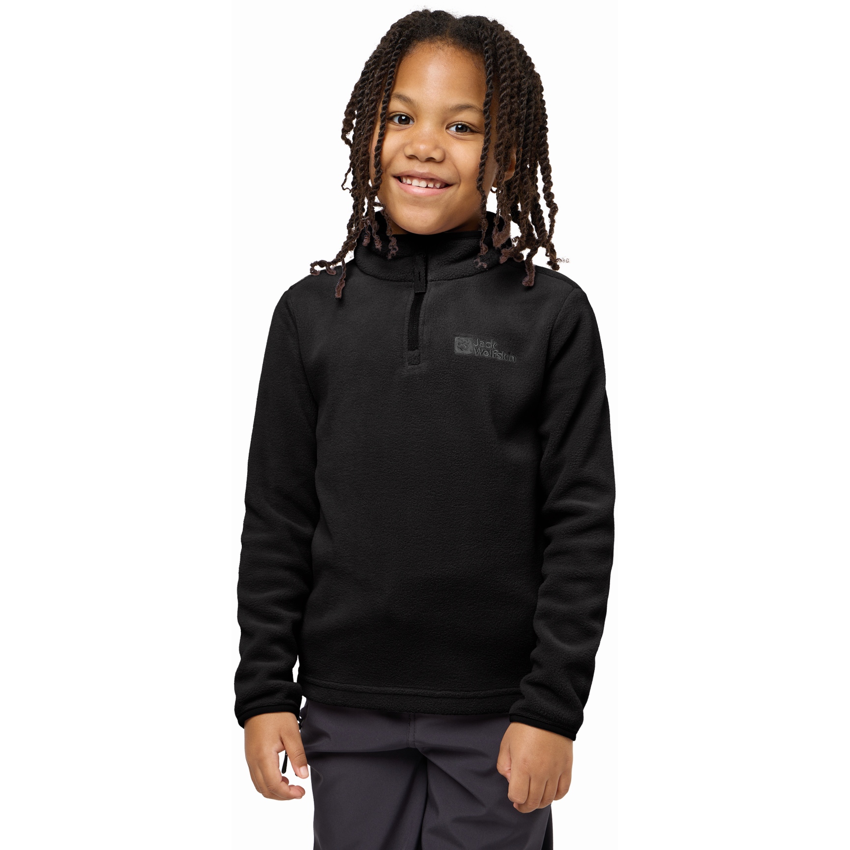 Bild von Jack Wolfskin Taunus Halfzip Fleecepullover Kids - granite black