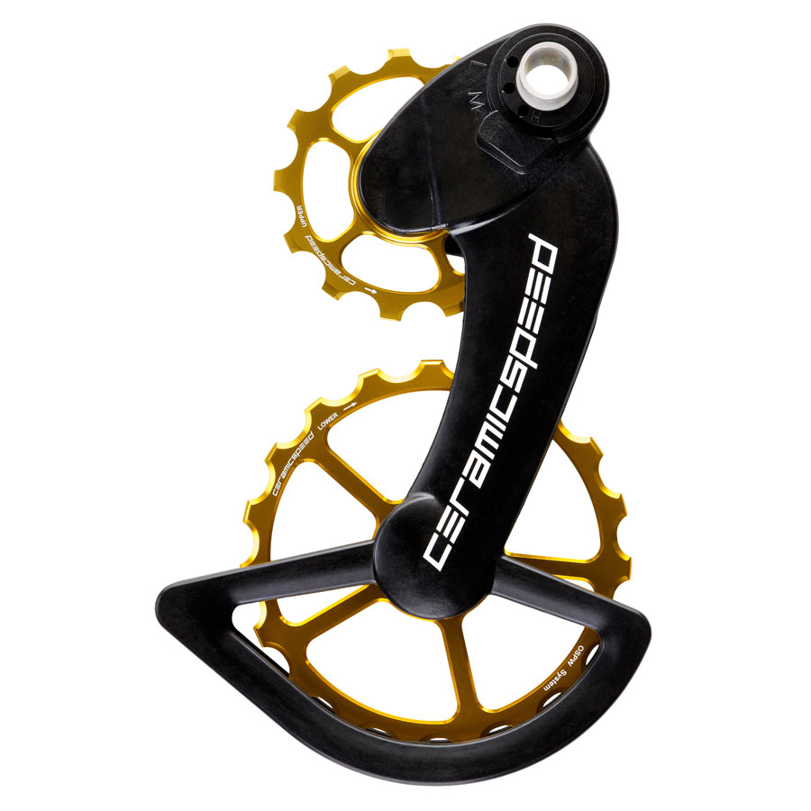 Image of CeramicSpeed OSPW Derailleur Pulley System - for Campagnolo EPS 12s | 13/19 Teeth - gold