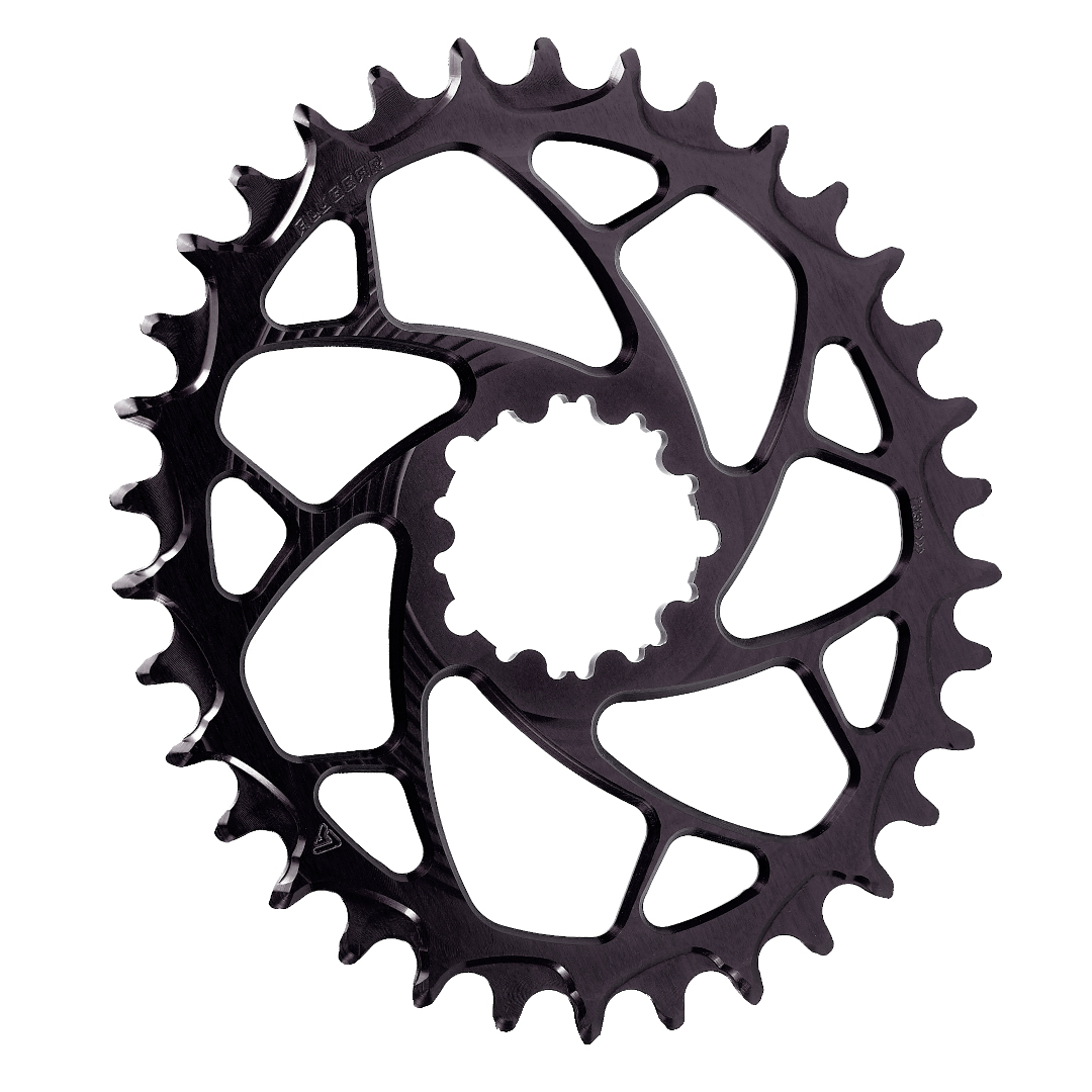 Productfoto van Alugear ELM Narrow Wide Chainring - Oval - for 1x SRAM 3-Bolt Direct Mount - black
