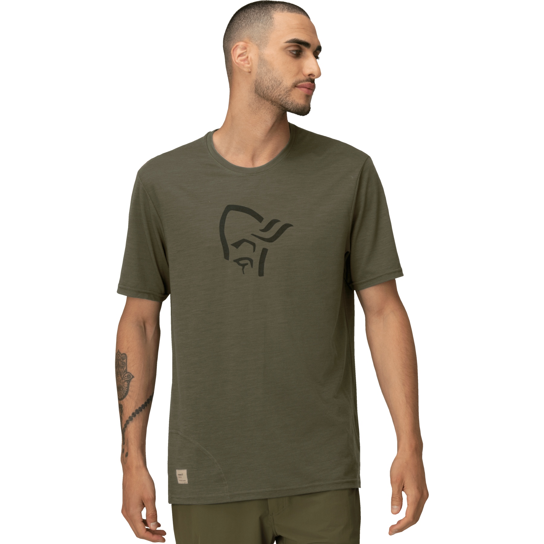 Produktbild von Norrona femund equaliser merino T-Shirt Herren - Olive Night