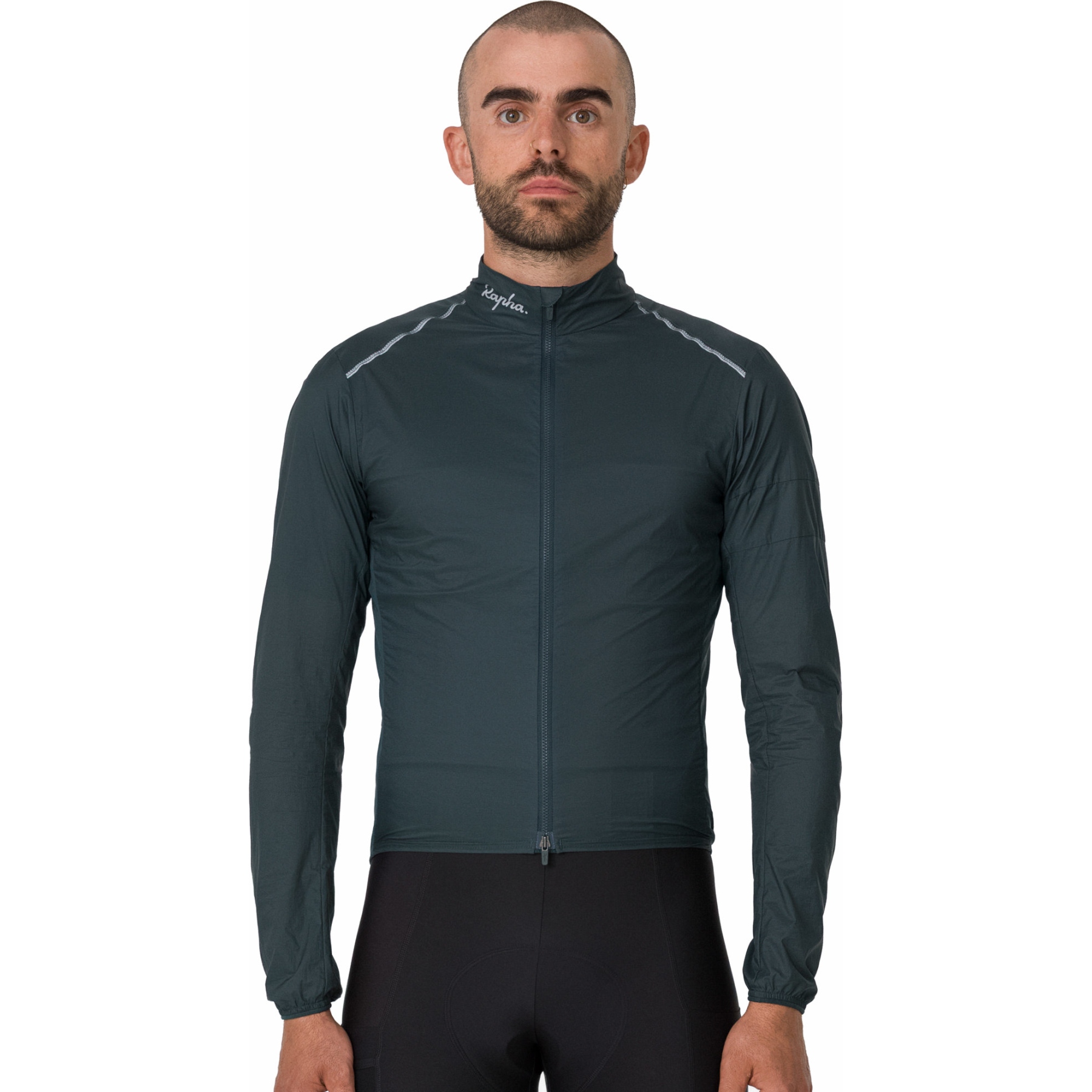 Rapha Brevet E. Wind Jacket Men - forest green/black reflective