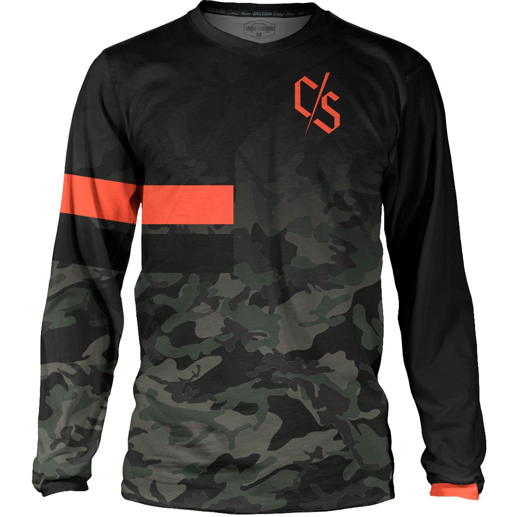 Image of Loose Riders C/S Technical Long Sleeve Jersey - Dipped Camo