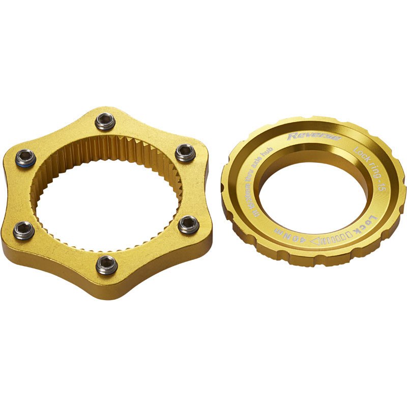 Produktbild von Reverse Components Adapter Centerlock auf 6-Loch - gold