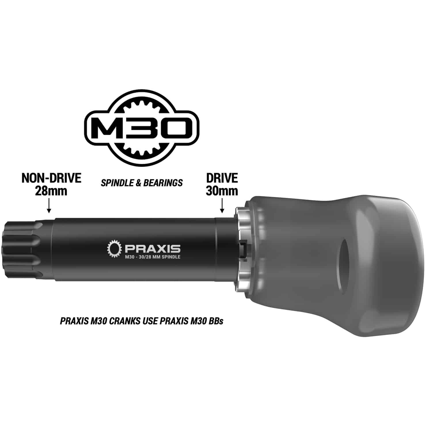 Praxis Works Alba-GR Crankset - M30 | 2x12-speed - 48/32 Teeth
