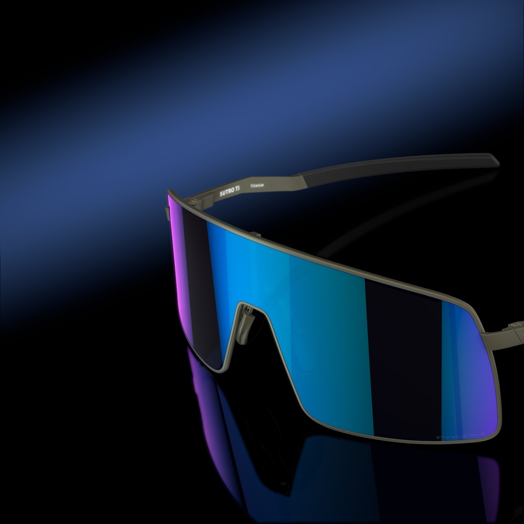 Oakley Sutro TI Glasses - Satin Lead/Prizm Sapphire - OO6013-0436