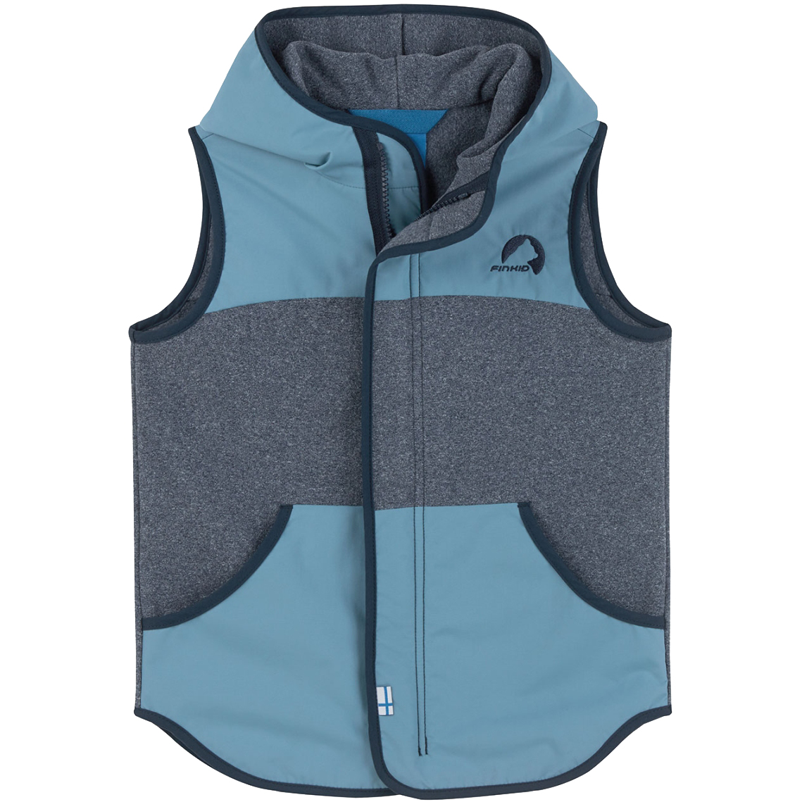 Produktbild von Finkid ONNI KNIT Zip-In Innenweste - Fleeceweste Kinder - navy