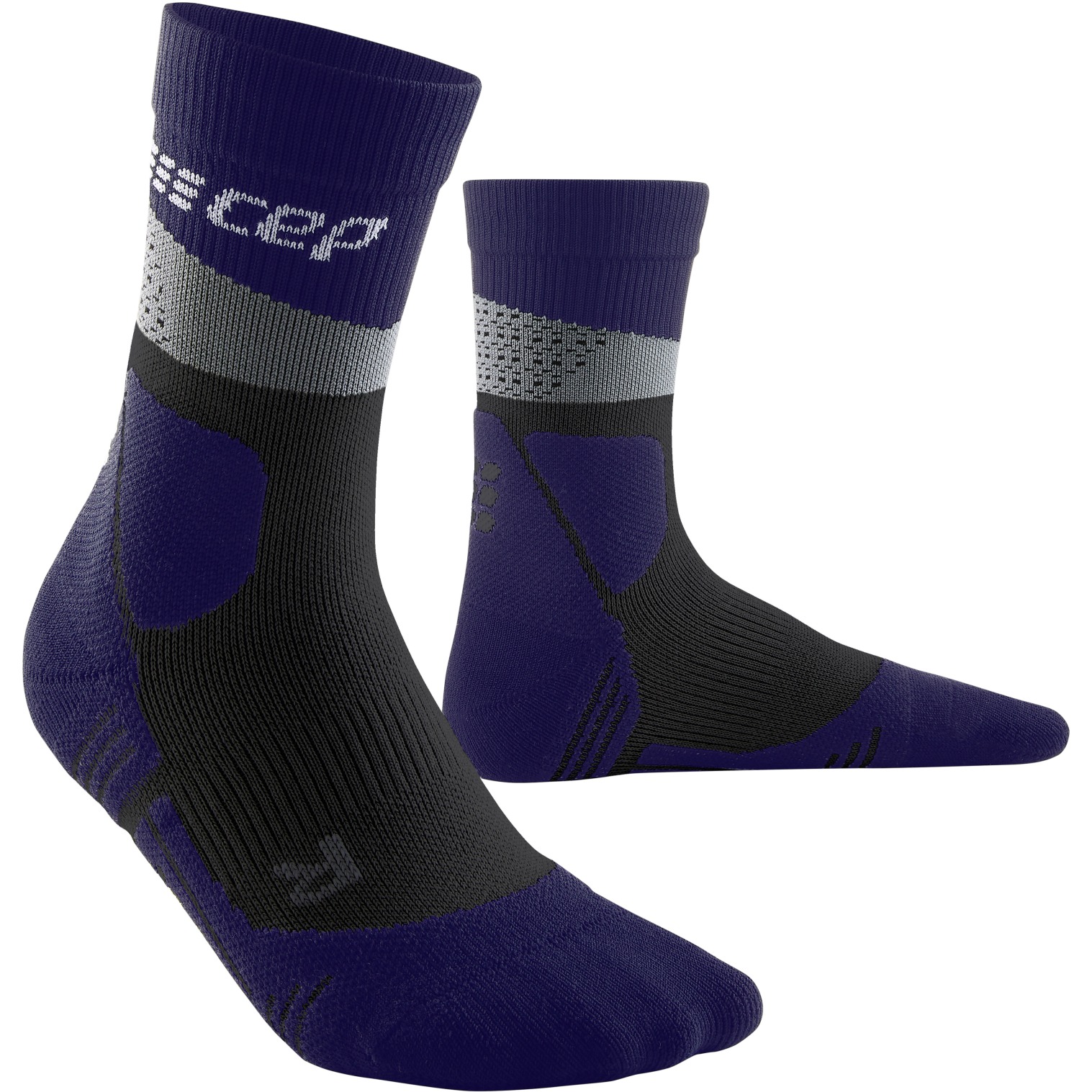 Picture of CEP Max Cushion Hiking Mid Cut Compression Socks Women - grey/purple