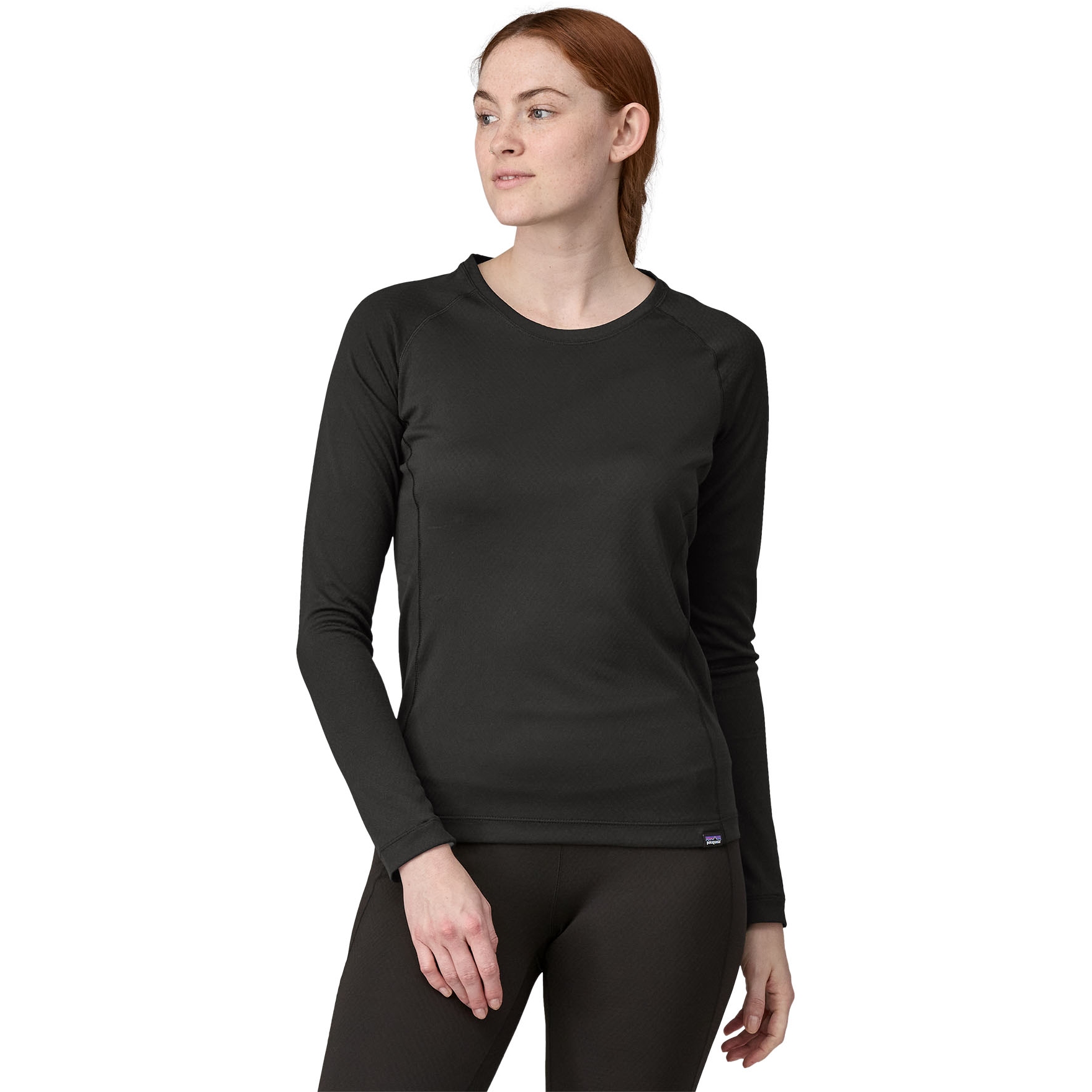 Produktbild von Patagonia Capilene Midweight Crew Langarmshirt Damen - schwarz