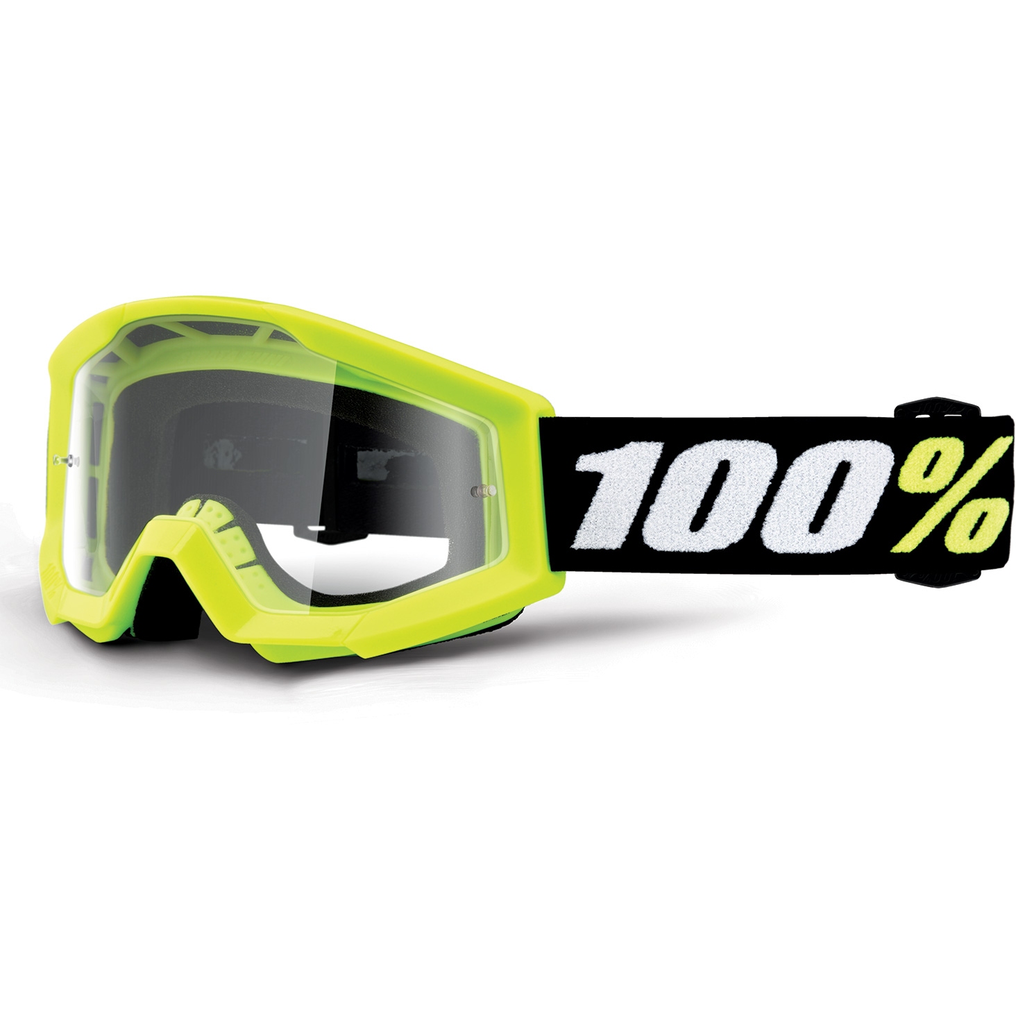 Produktbild von 100% Strata Mini Kinder Goggle - Anti Fog Clear Lens - Gelb