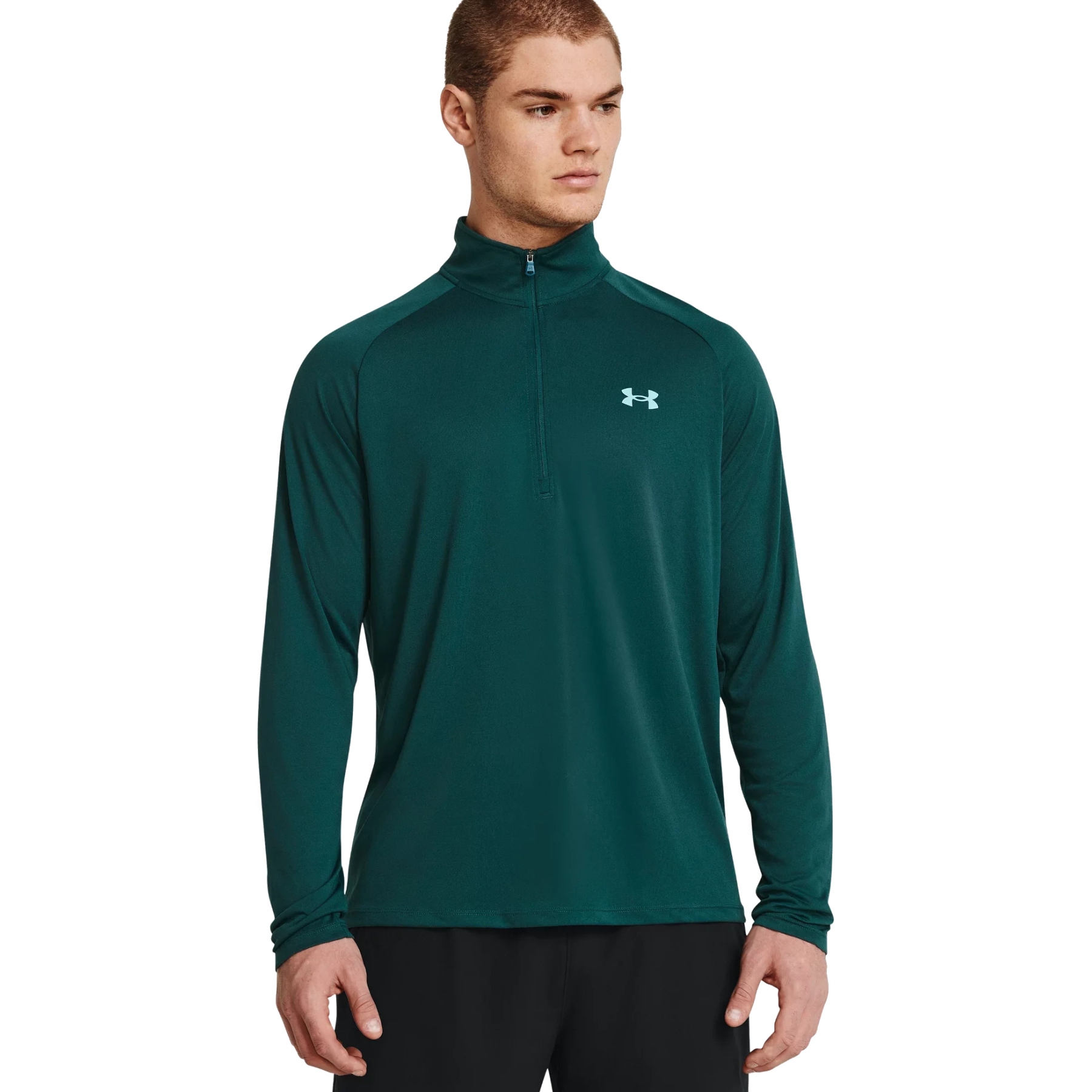 Produktbild von Under Armour UA Tech™ Langarm-Shirt mit ½-Zip Herren - Hydro Teal/Radial Turquoise