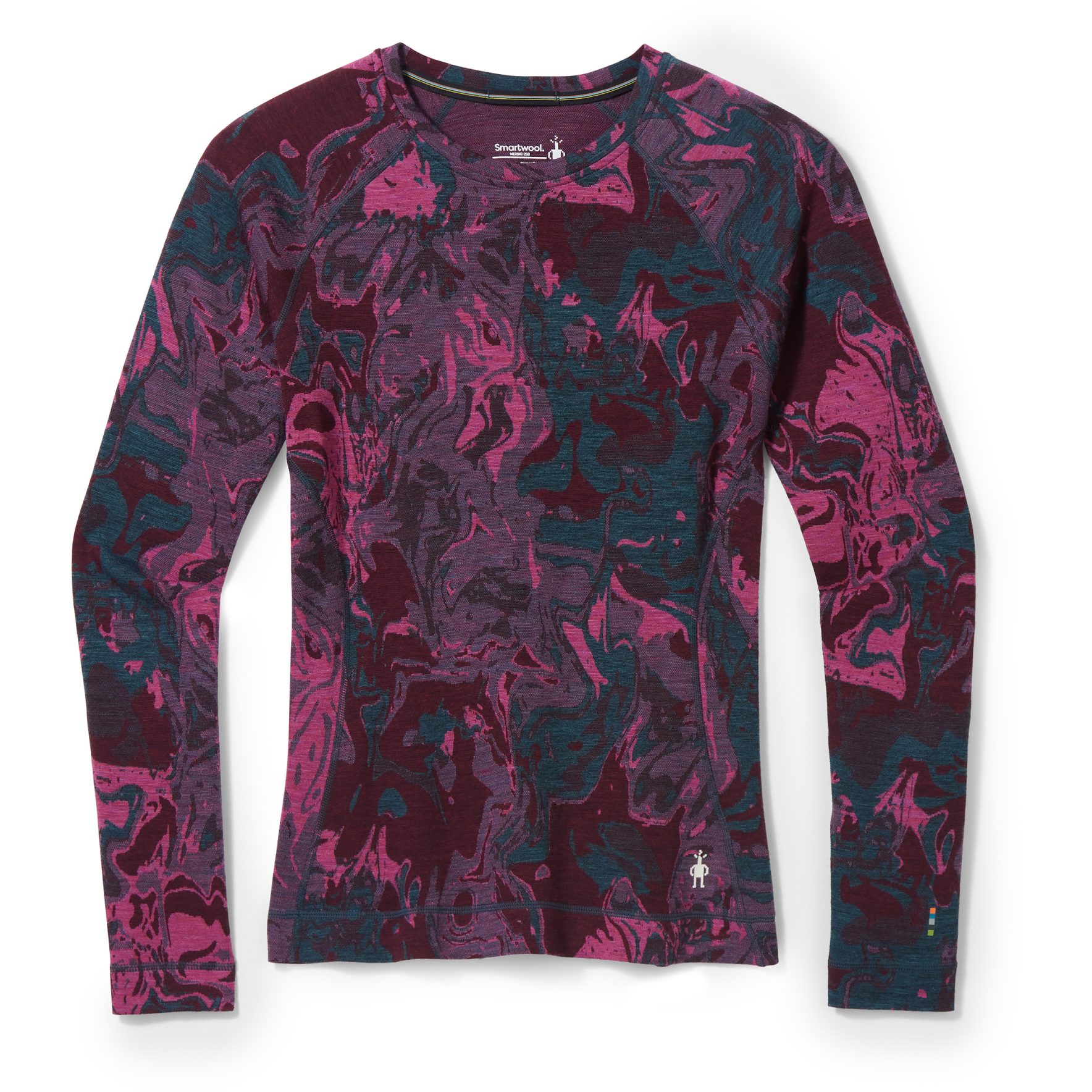 Image of SmartWool Women's Thermal Baselayer Pattern Crew - K59 twilight blue marble
