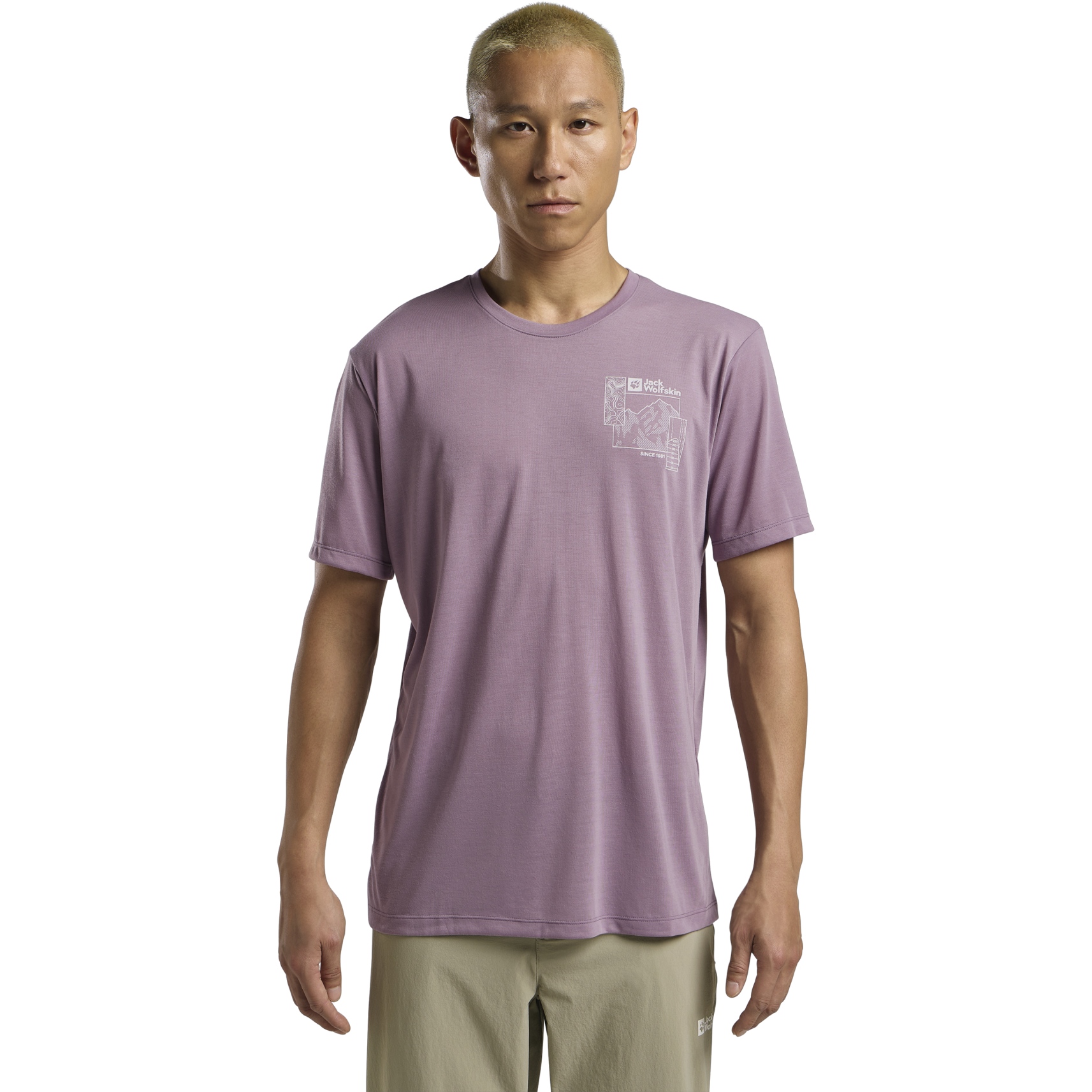 Picture of Jack Wolfskin Vonnan Graphic T-Shirt Men - EXPLORE wild blossom