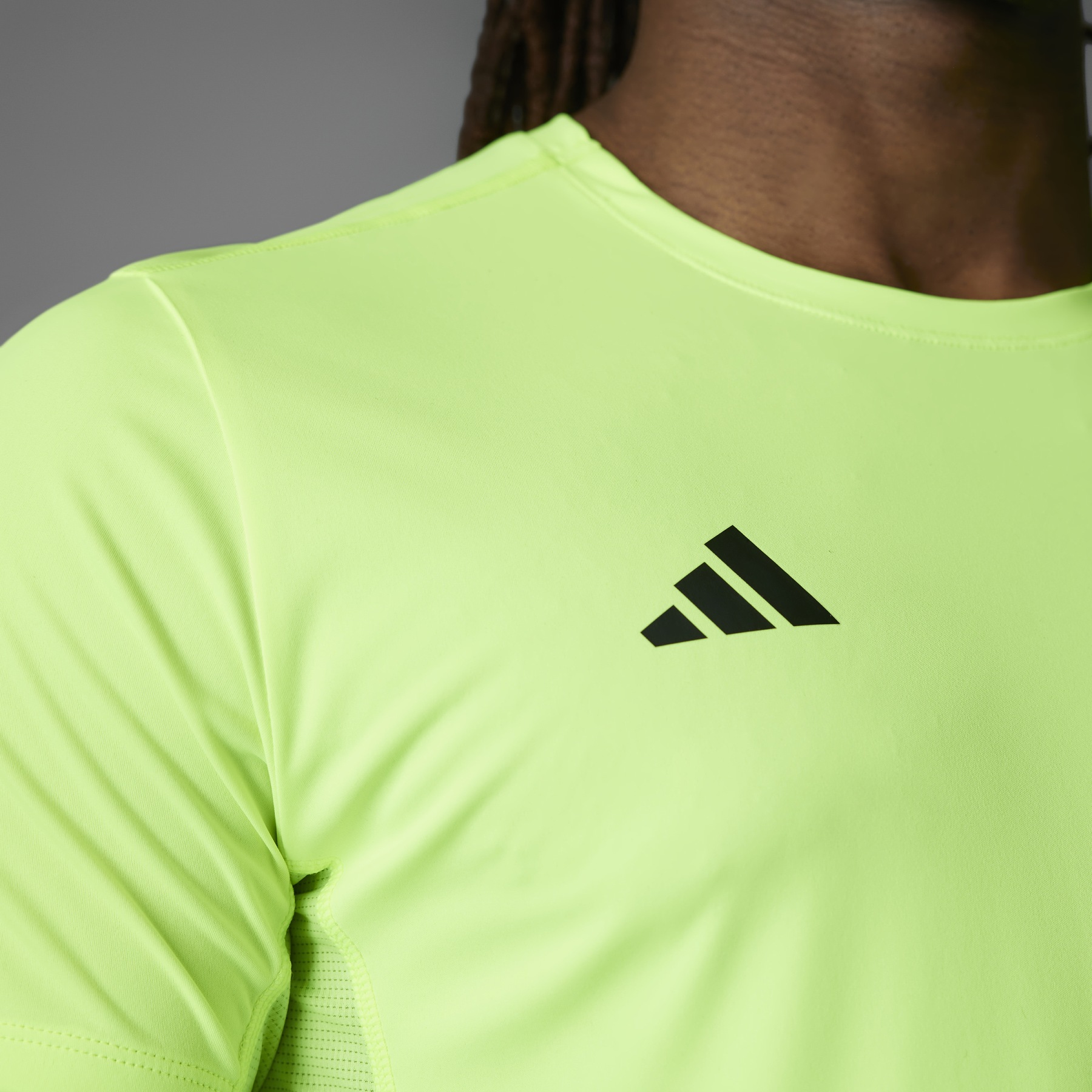 adidas Adizero Essentials Running Tee Men - lucid lemon adidas Adizero Essentials Running Tee Men - lucid lemon