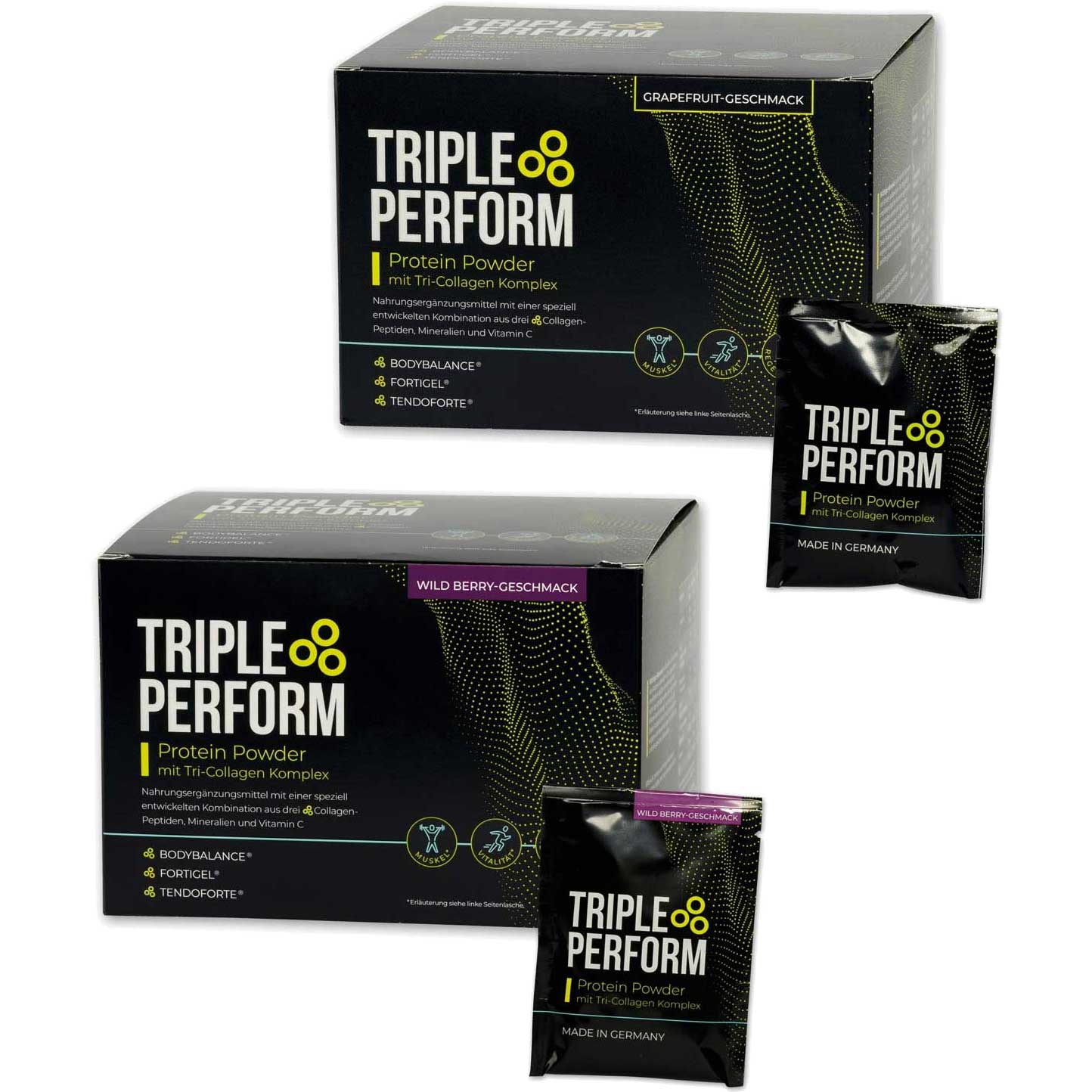 Photo produit de Sanct Bernhard Sport Complément Alimentaire - Triple Perform Protein Powder - 30x26g