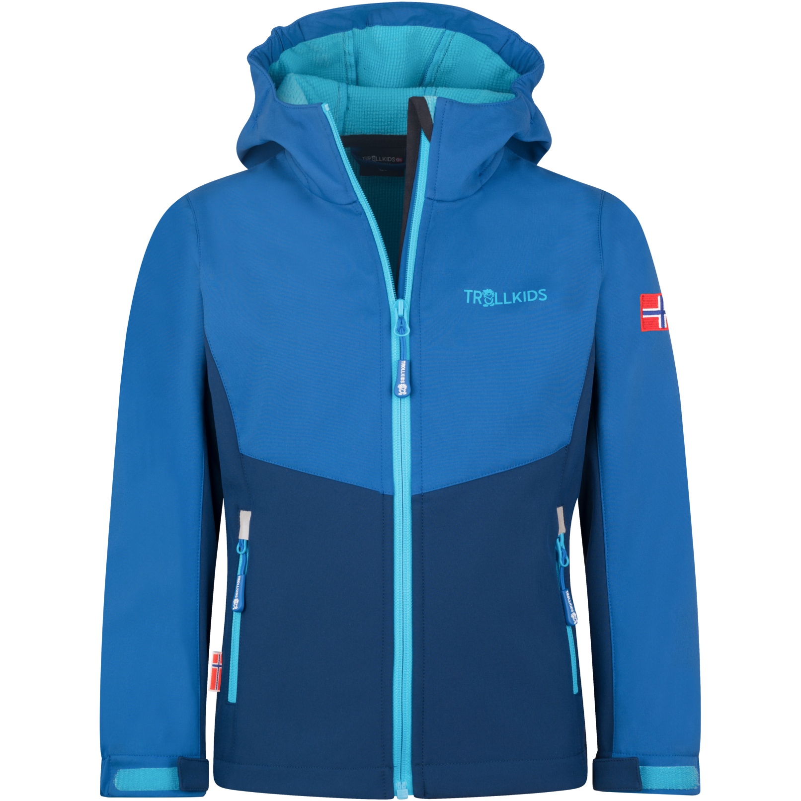 Produktbild von Trollkids Kristiansand Jacke Kinder - Alpine Blue/Dark Indigo/Pool Blue