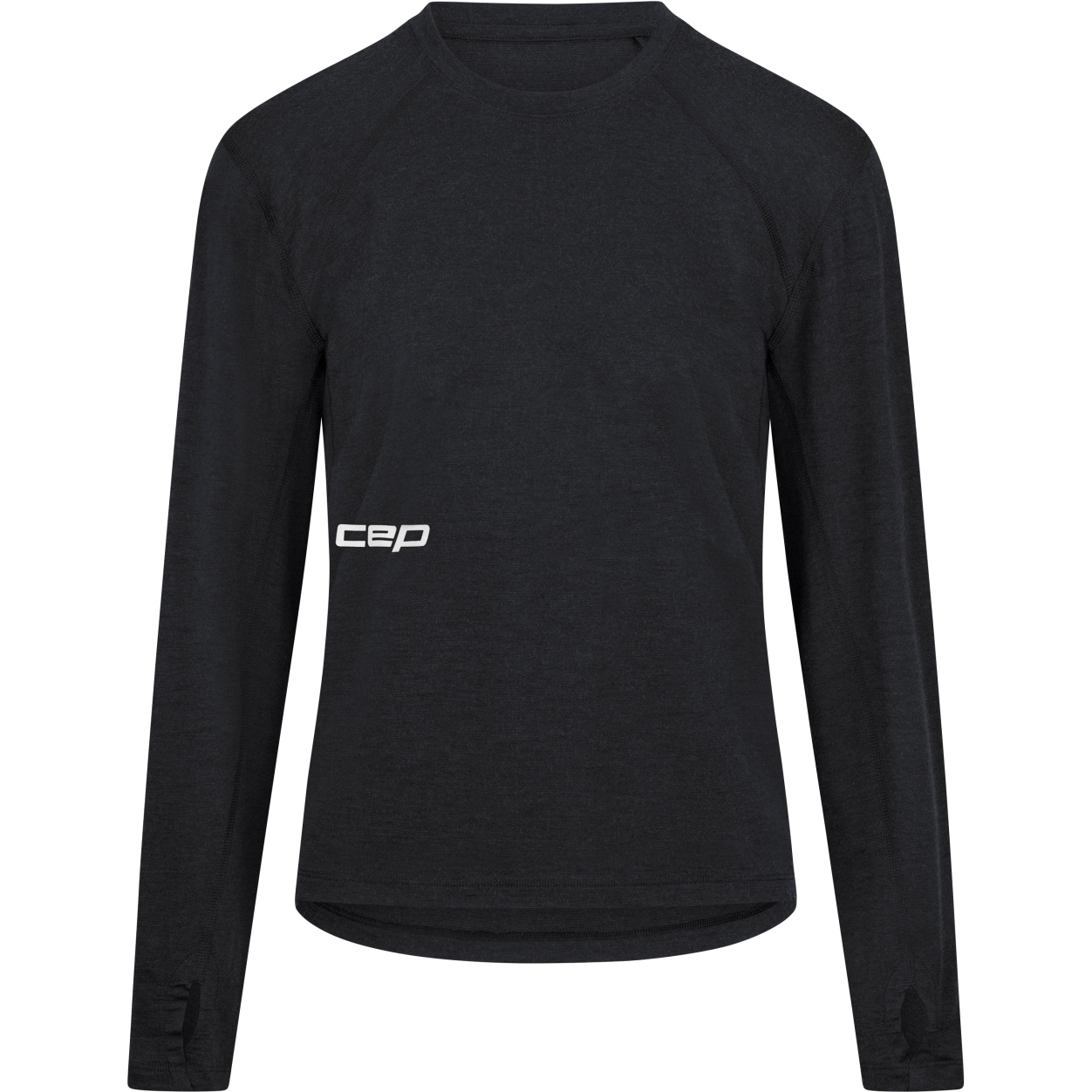 Produktbild von CEP Core Run Merino Langarmshirt Damen - schwarz